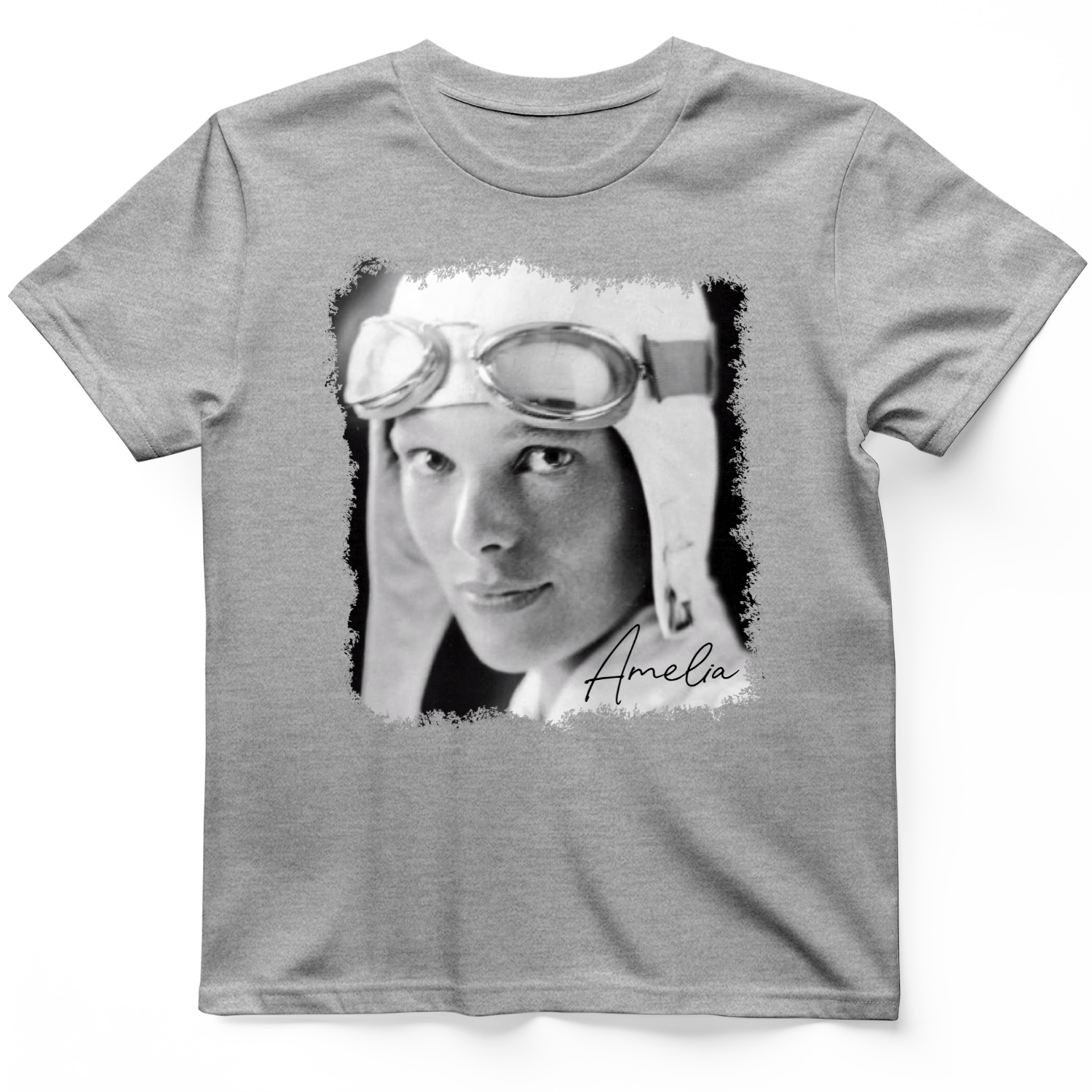 Amelia Earhart B&W T-Shirt