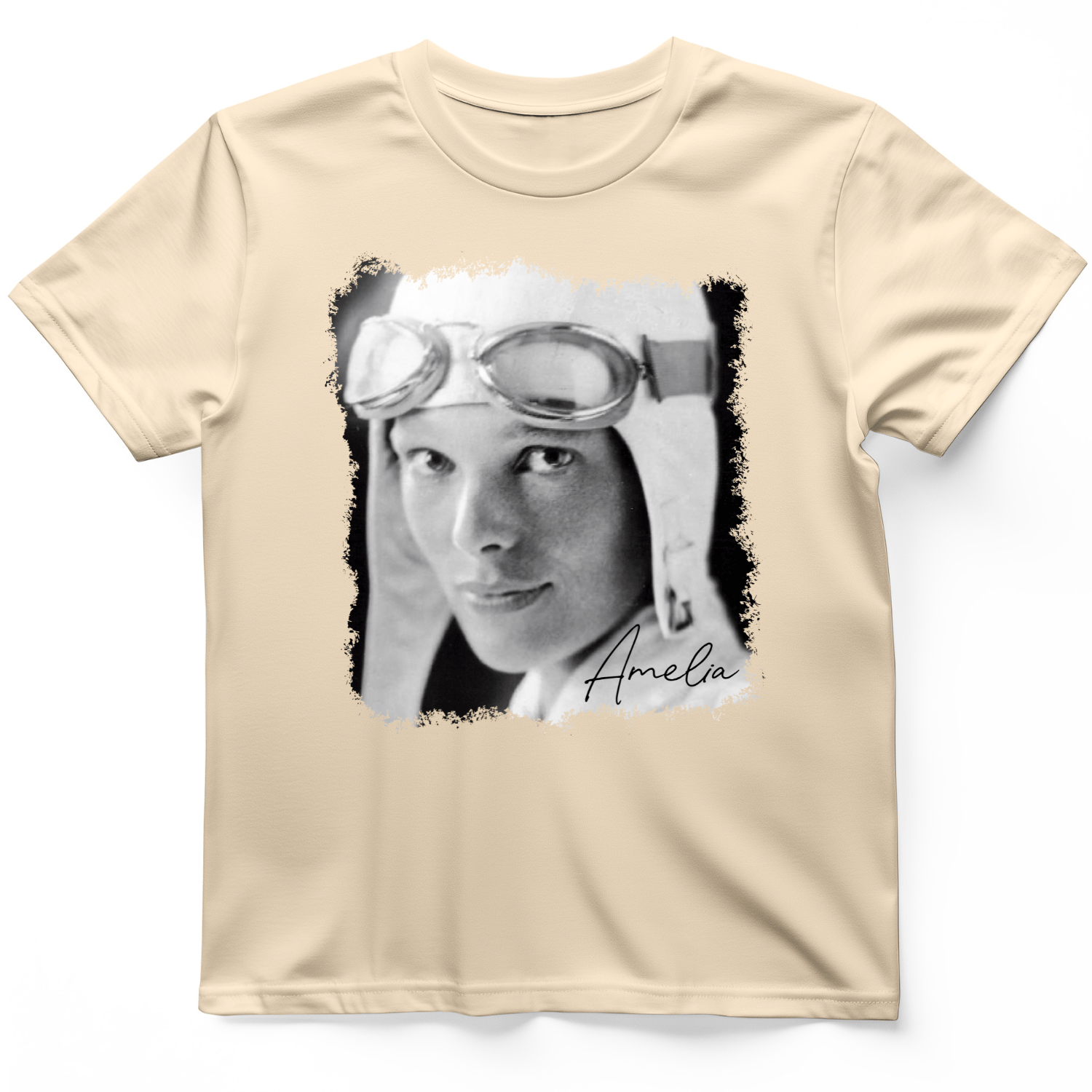 Amelia Earhart B&W T-Shirt