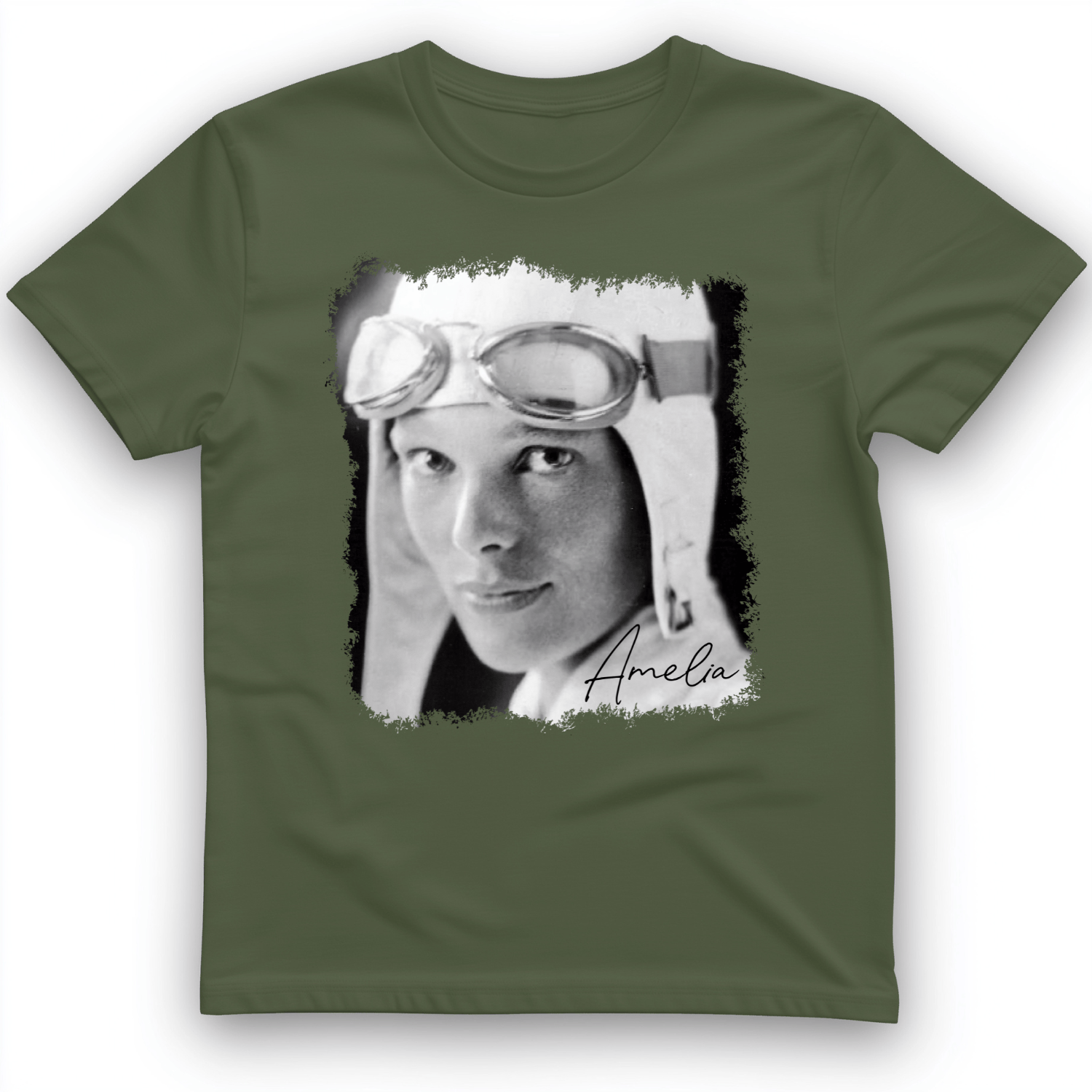Amelia Earhart B&W T-Shirt