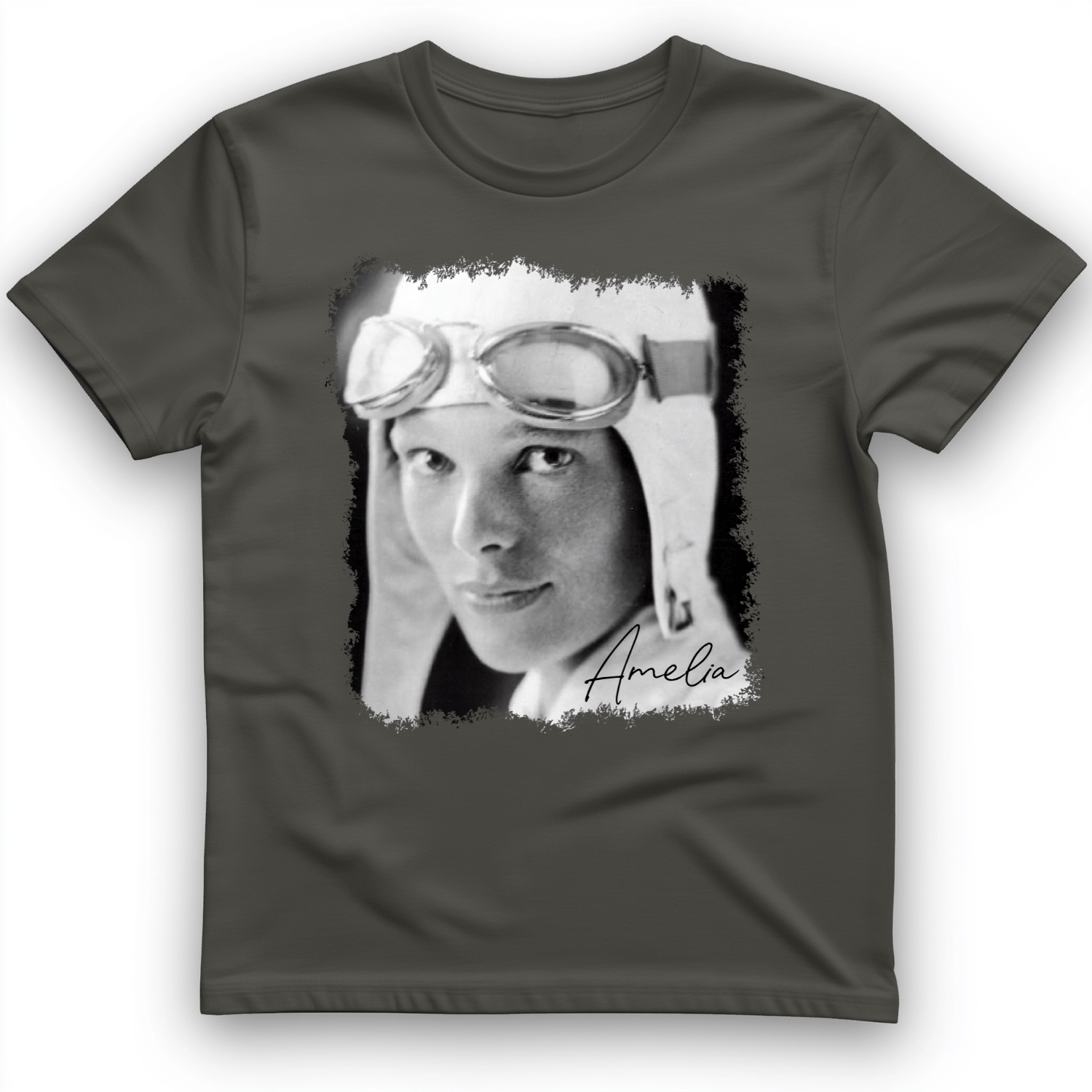 Amelia Earhart B&W T-Shirt