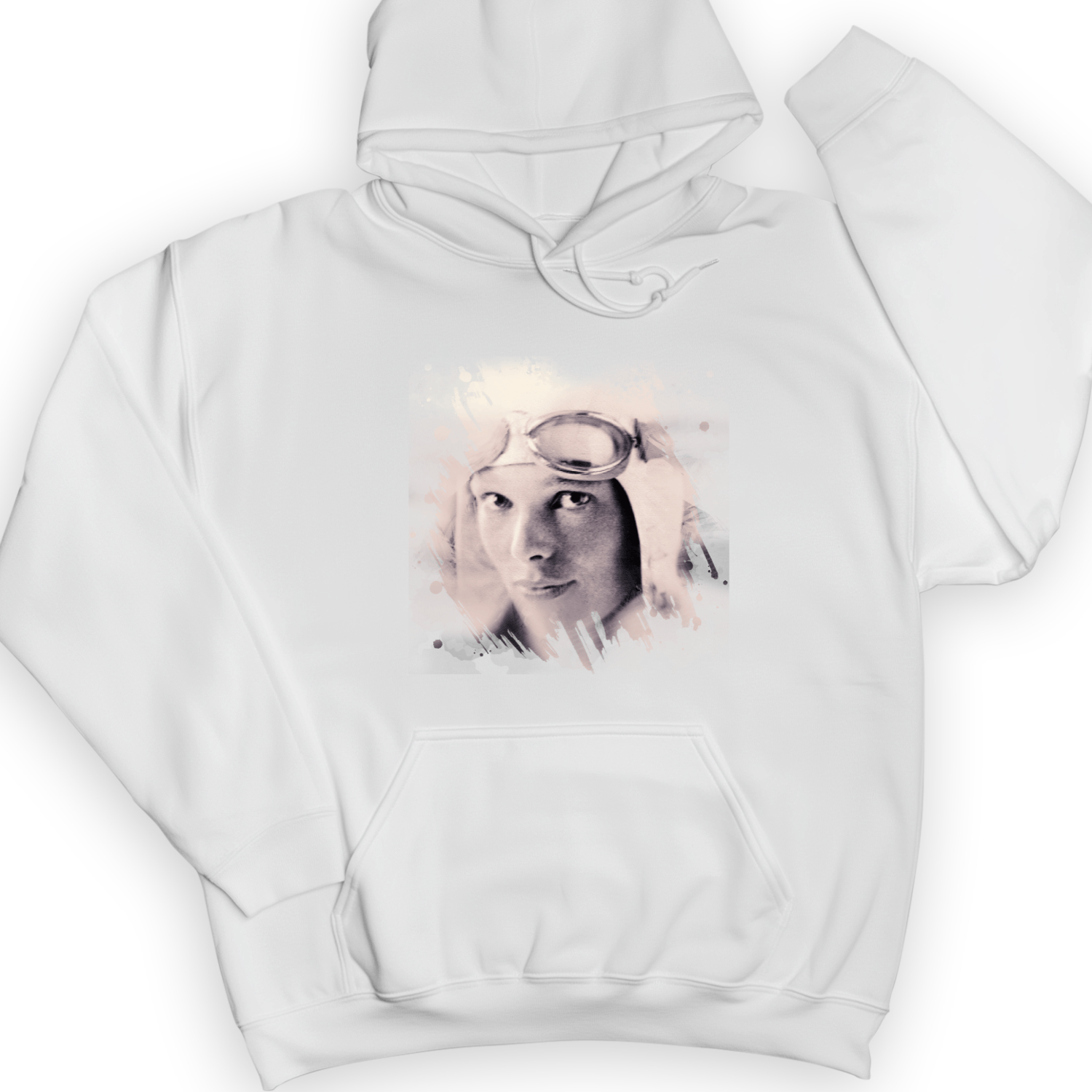 Amelia Earhart in Color Hoodie