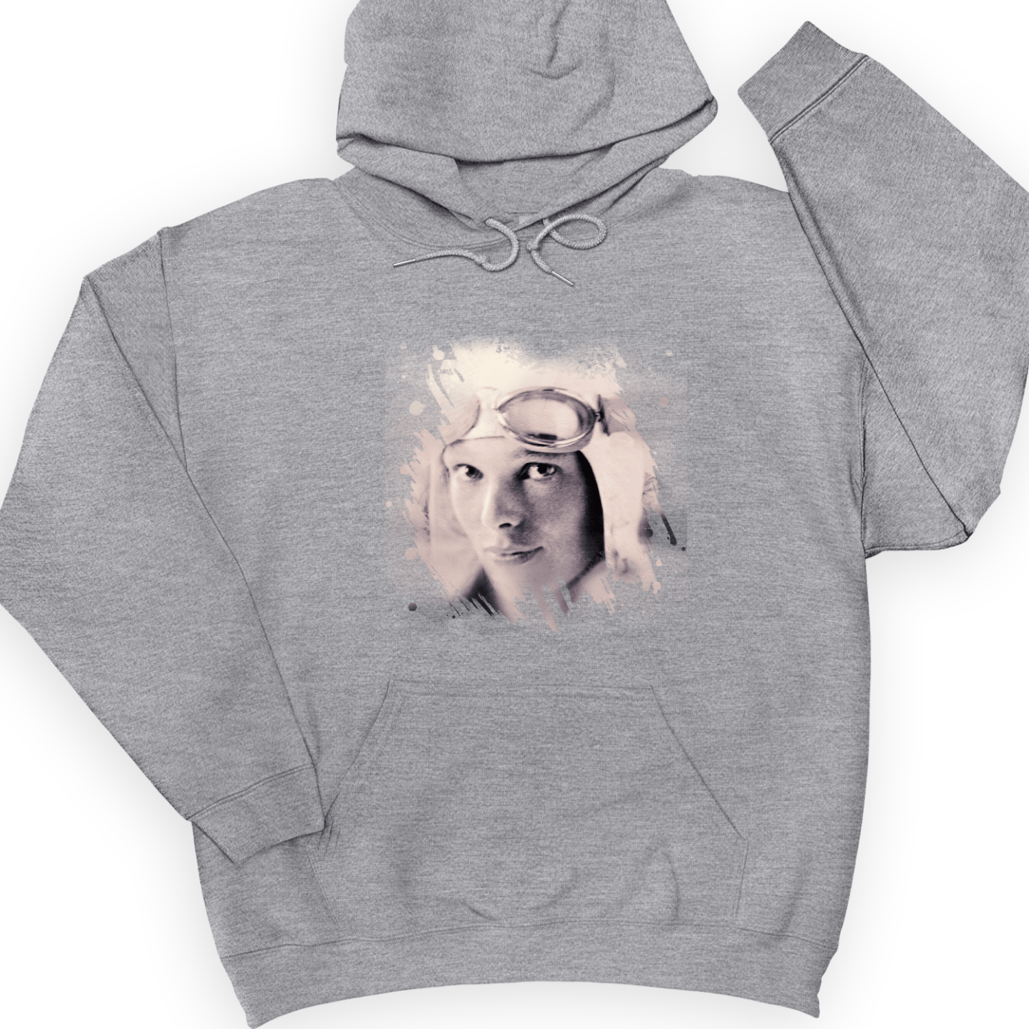 Amelia Earhart in Color Hoodie