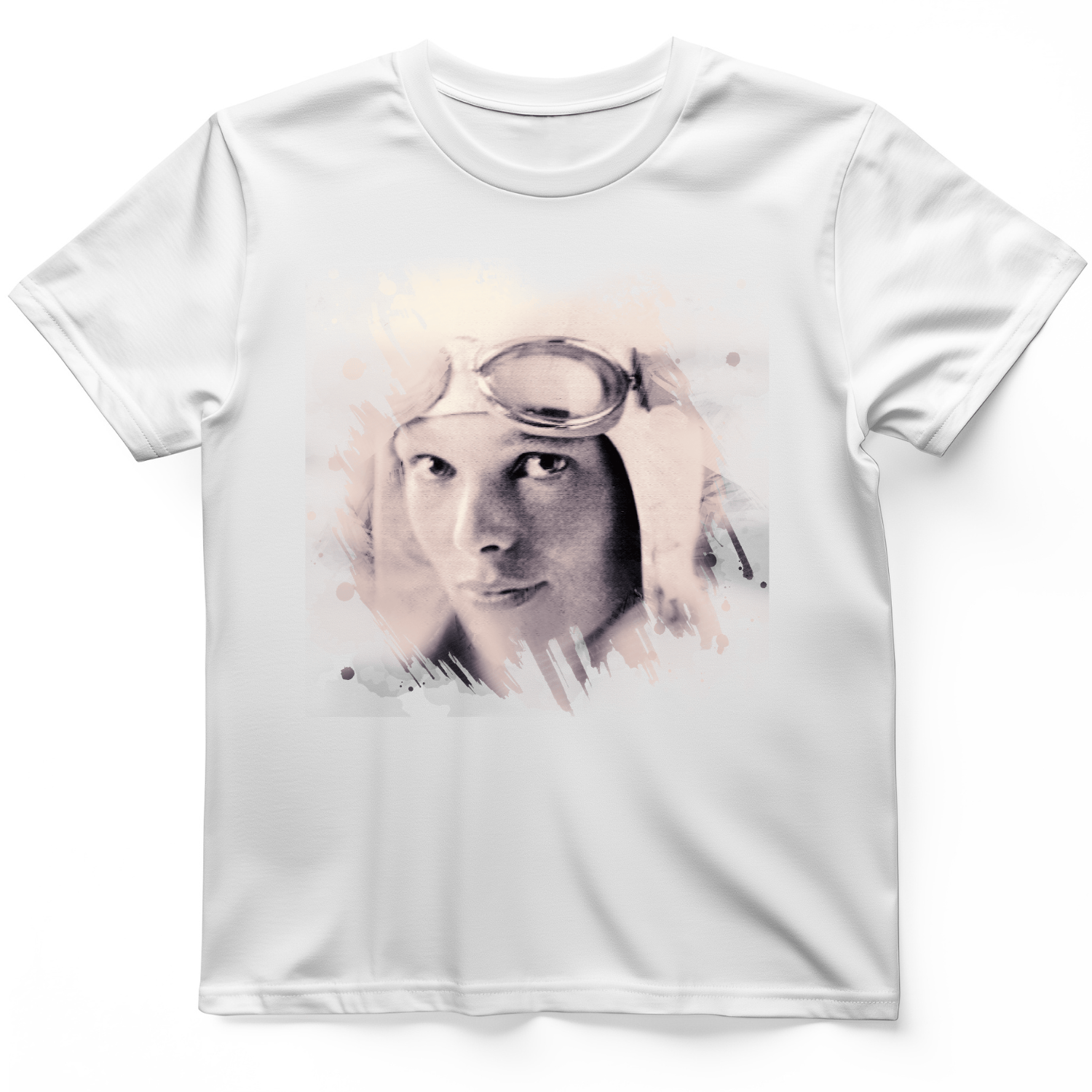 Amelia Earhart in Color T-Shirt