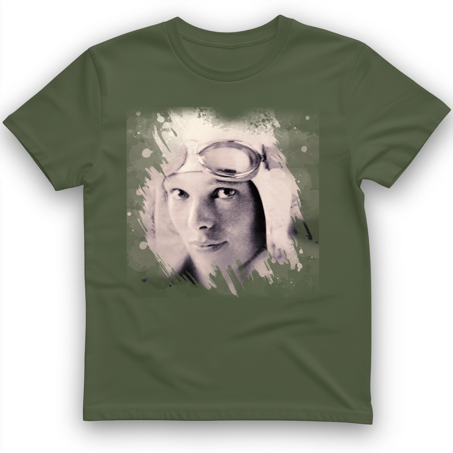 Amelia Earhart in Color T-Shirt