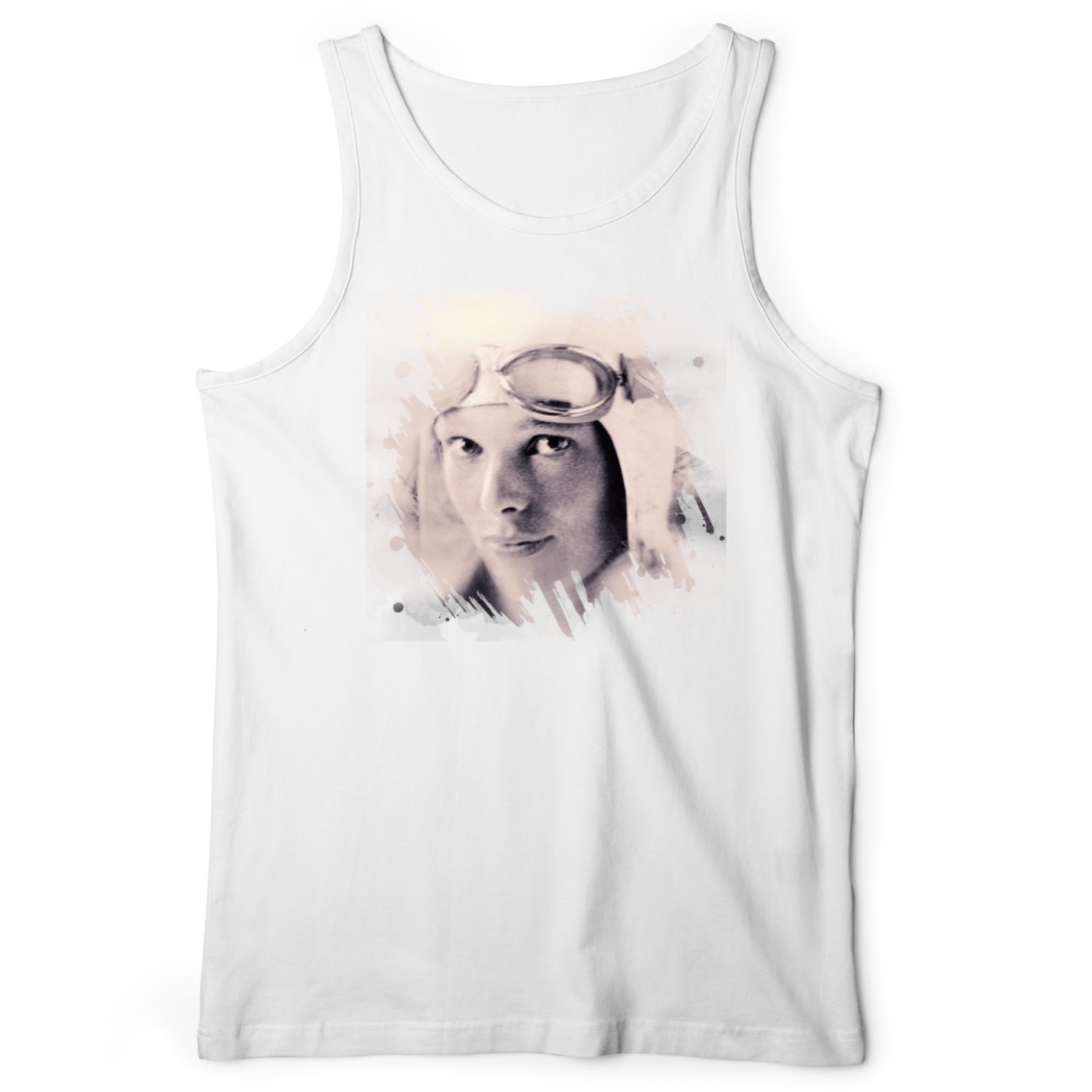 Amelia Earhart in Color Tank