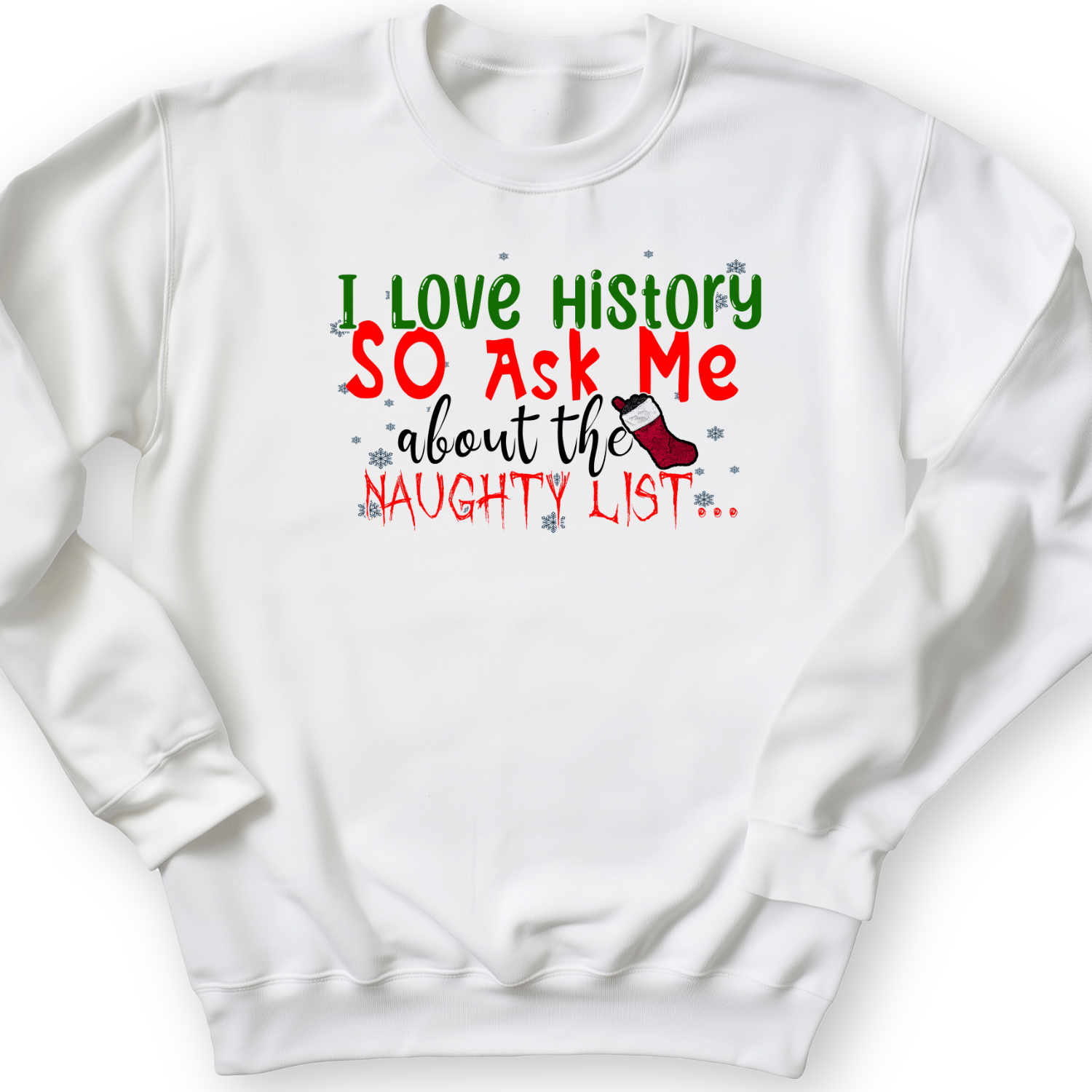 Ask Me About The Naughty List Crewneck