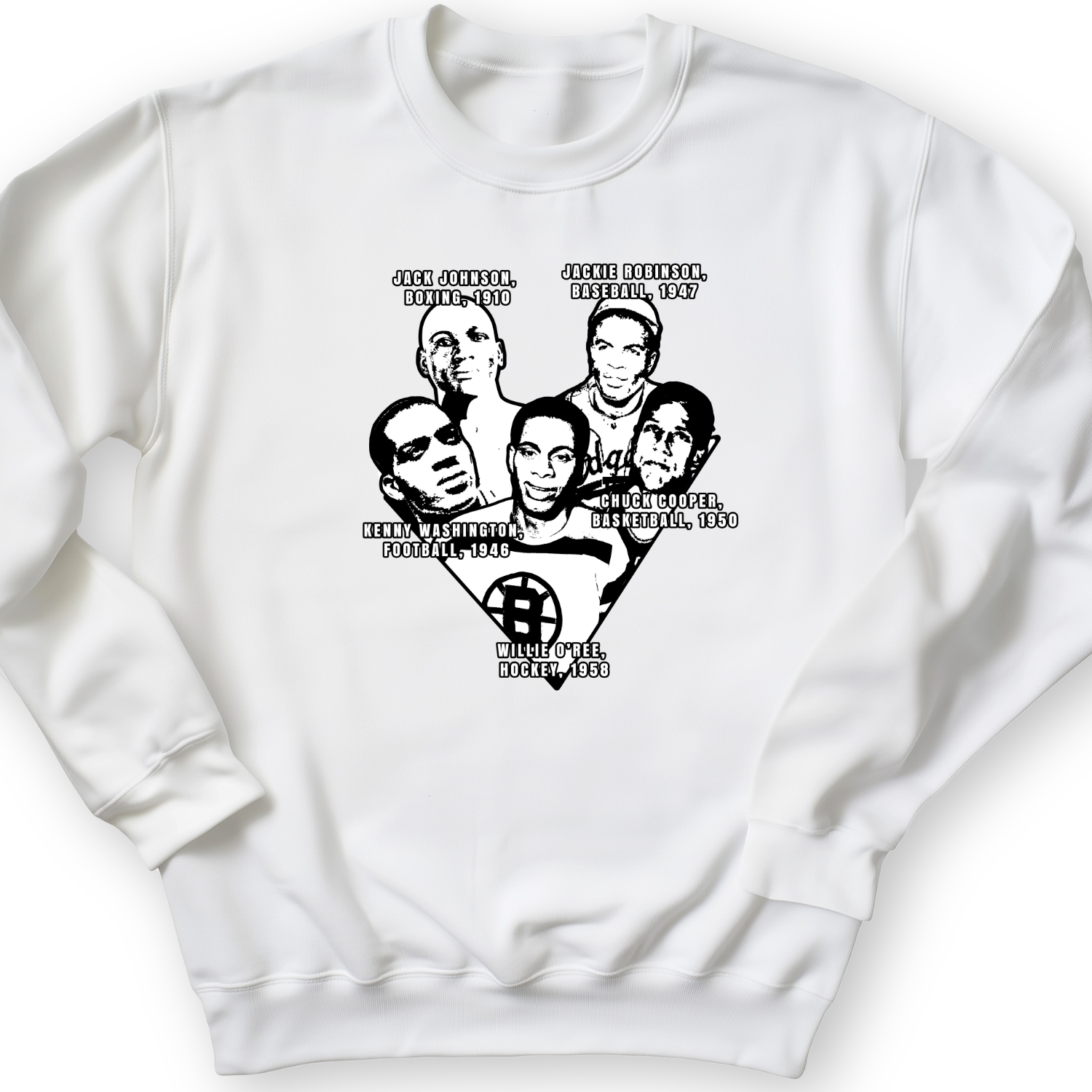Black Sports Collage Crewneck