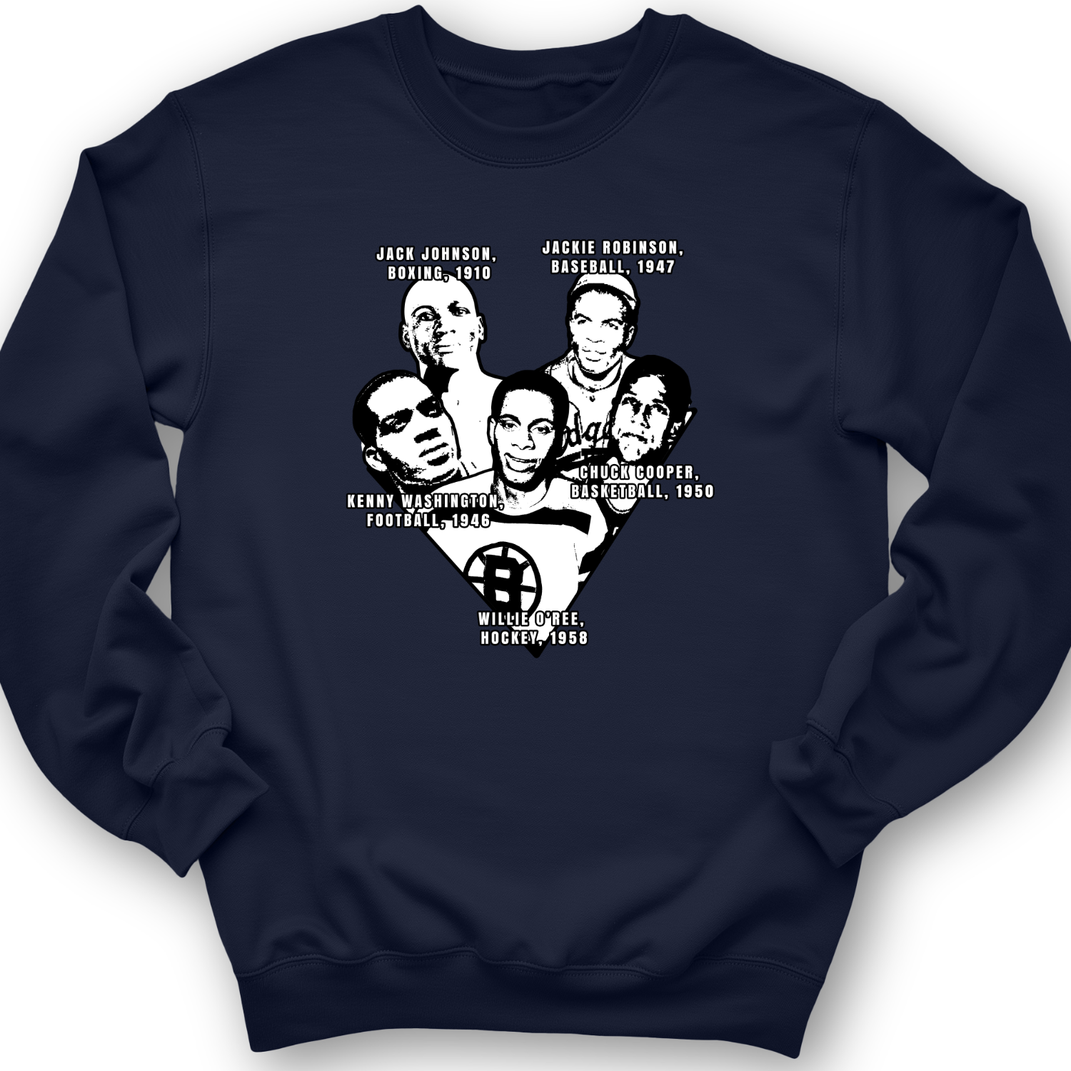 Black Sports Collage Crewneck
