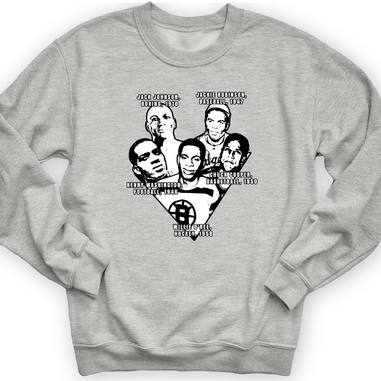 Black Sports Collage Crewneck