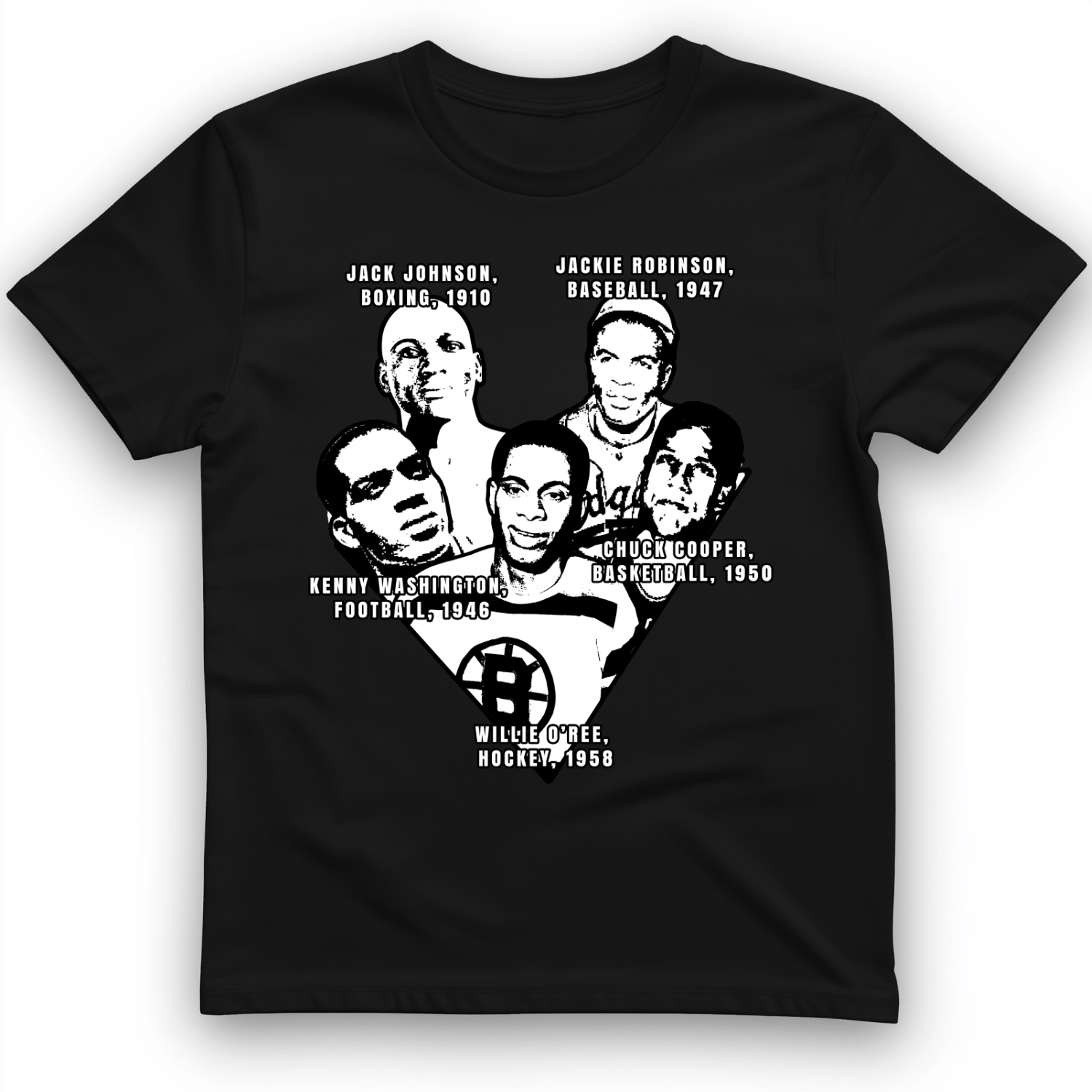 Black Sports Collage T-Shirt