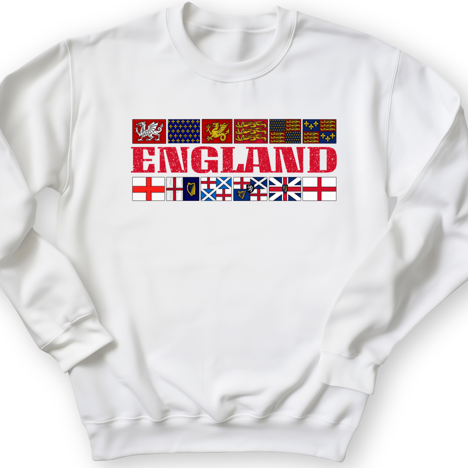 English Flags 2 Crewneck