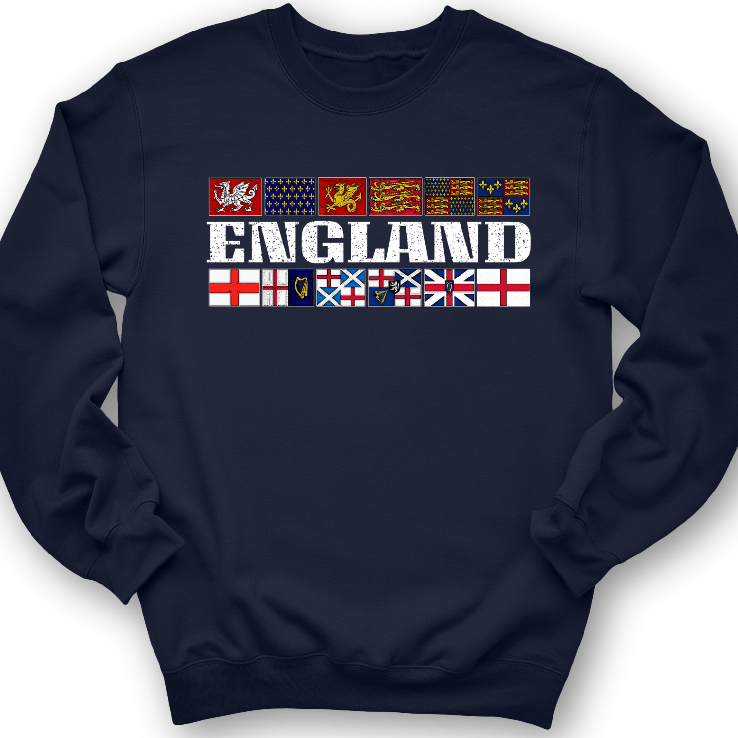 English Flags 2 Crewneck
