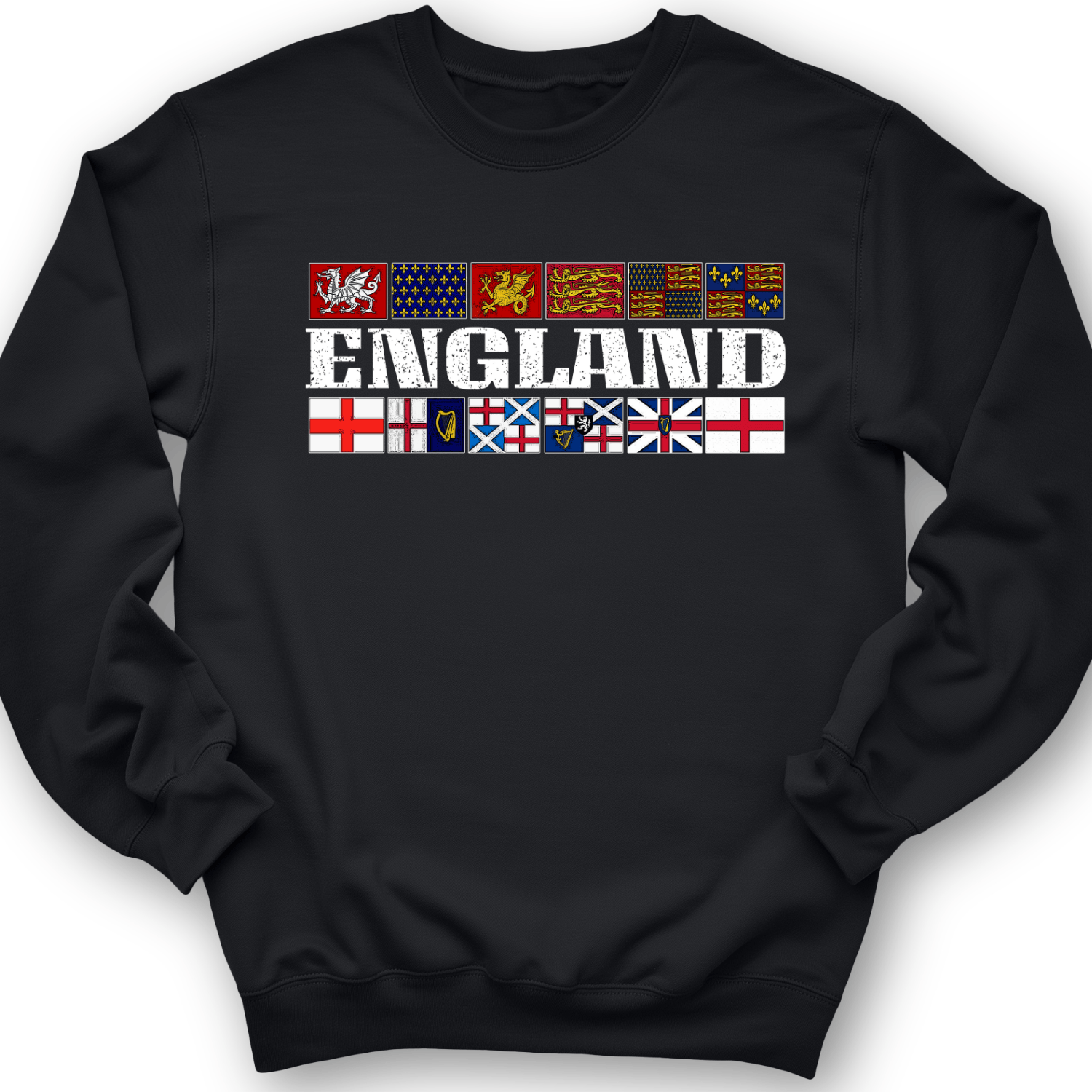 English Flags 2 Crewneck