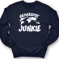Geography Junkie Crewneck