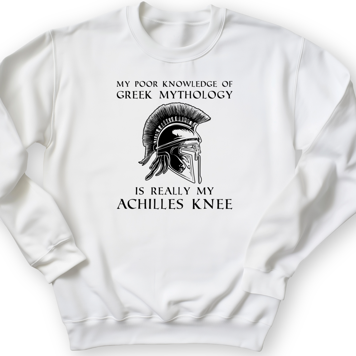 Greek Mythology Achilles Knee Crewneck