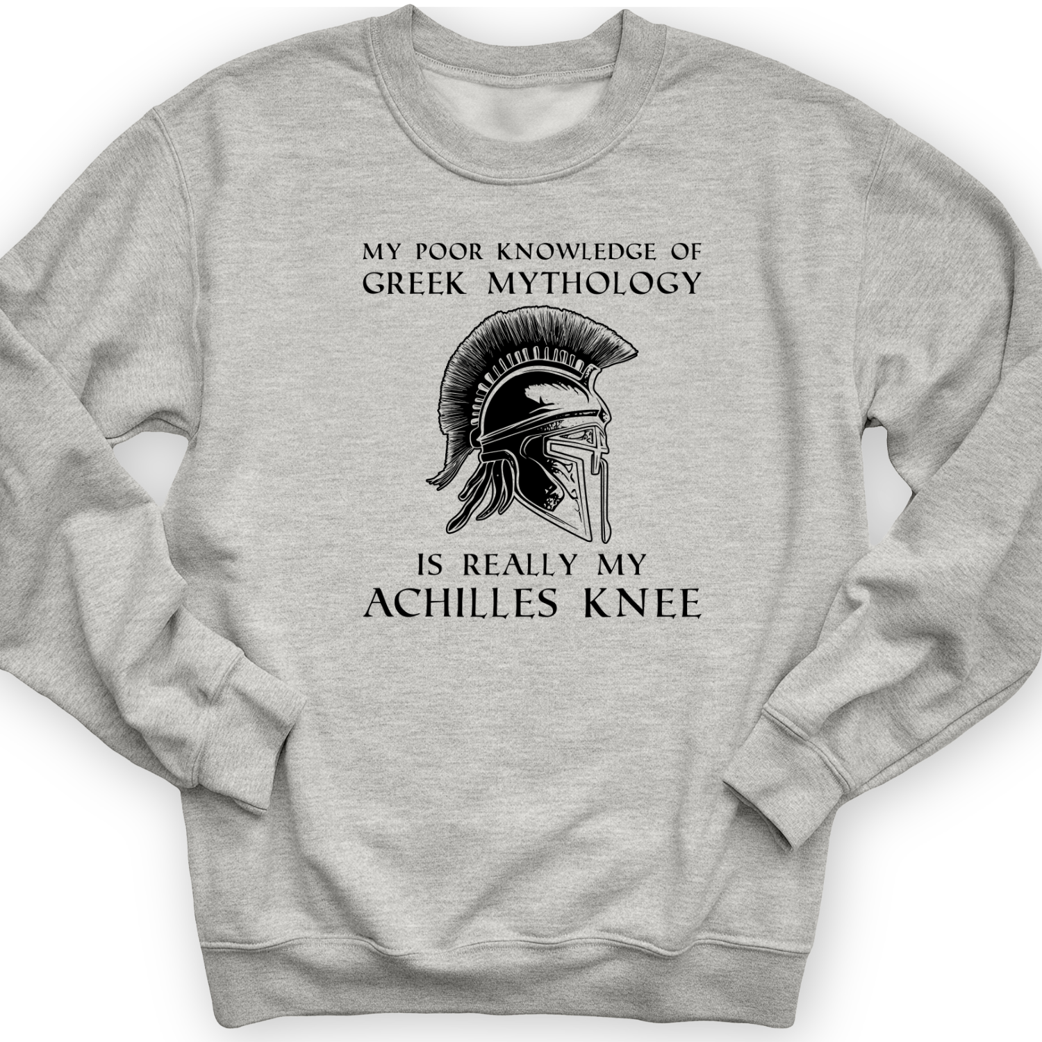 Greek Mythology Achilles Knee Crewneck