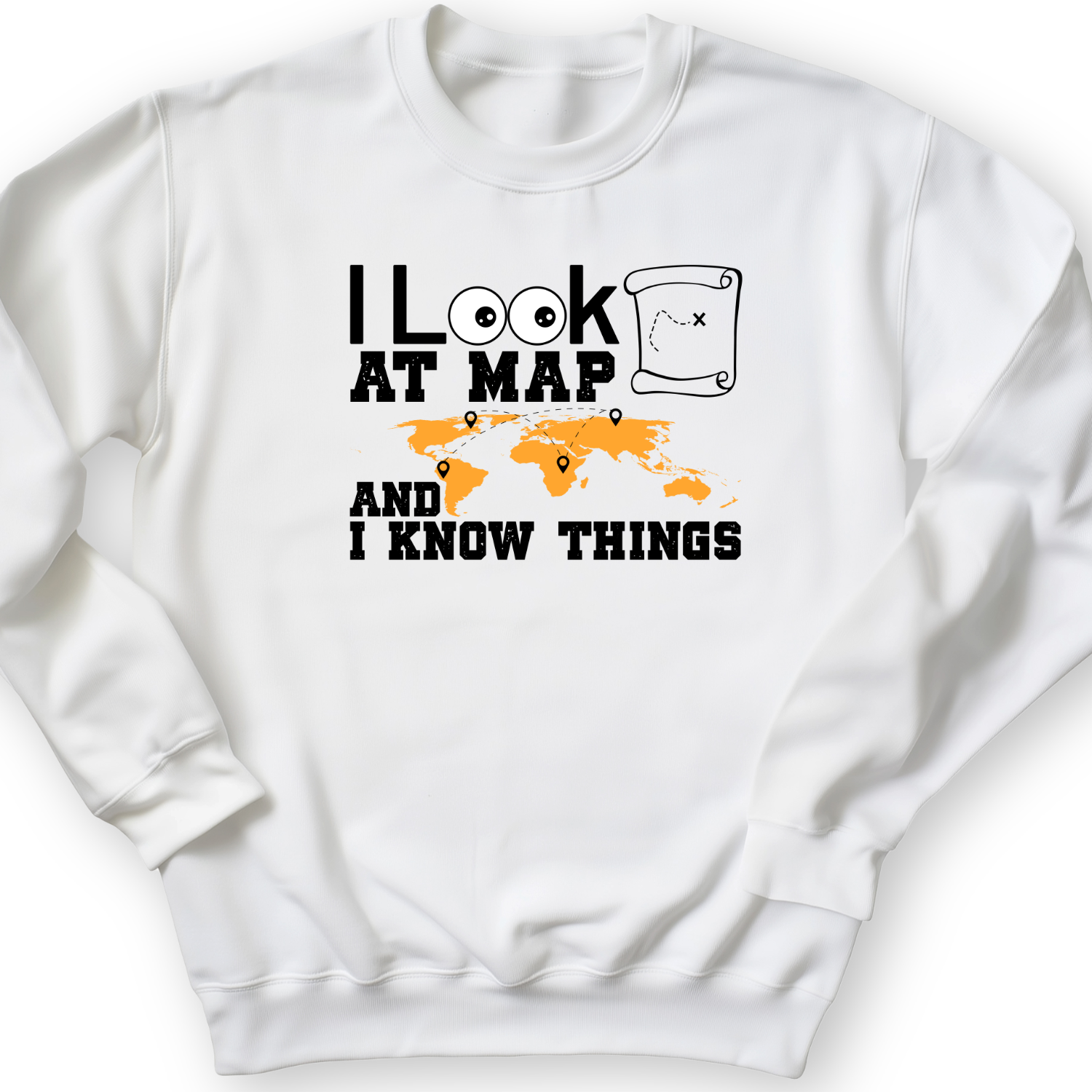 I Look at Maps and I Know Things Crewneck