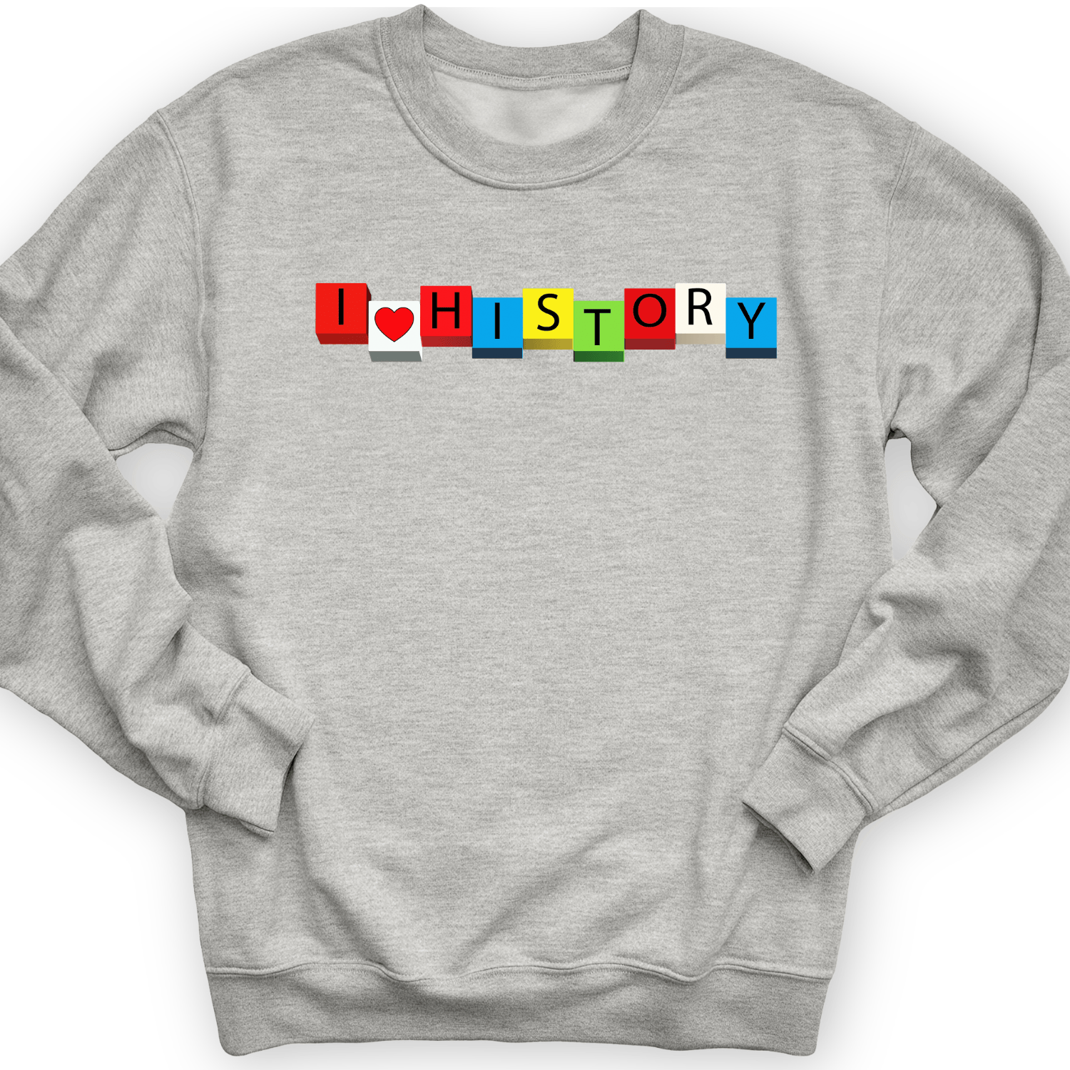 I Love History Blocks Crewneck