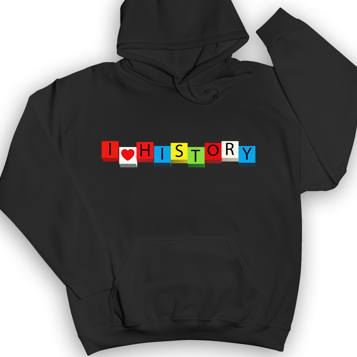 I Love History Blocks Hoodie