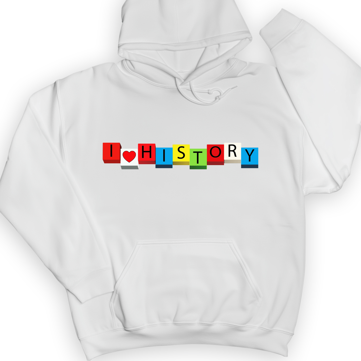 I Love History Blocks Hoodie