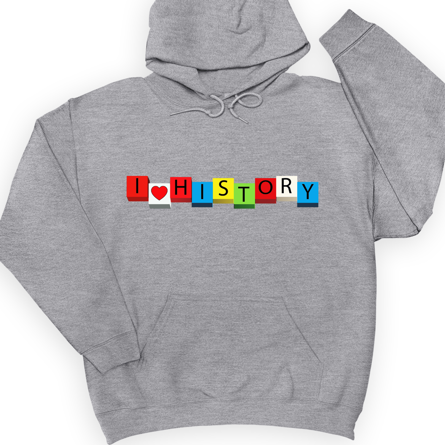 I Love History Blocks Hoodie