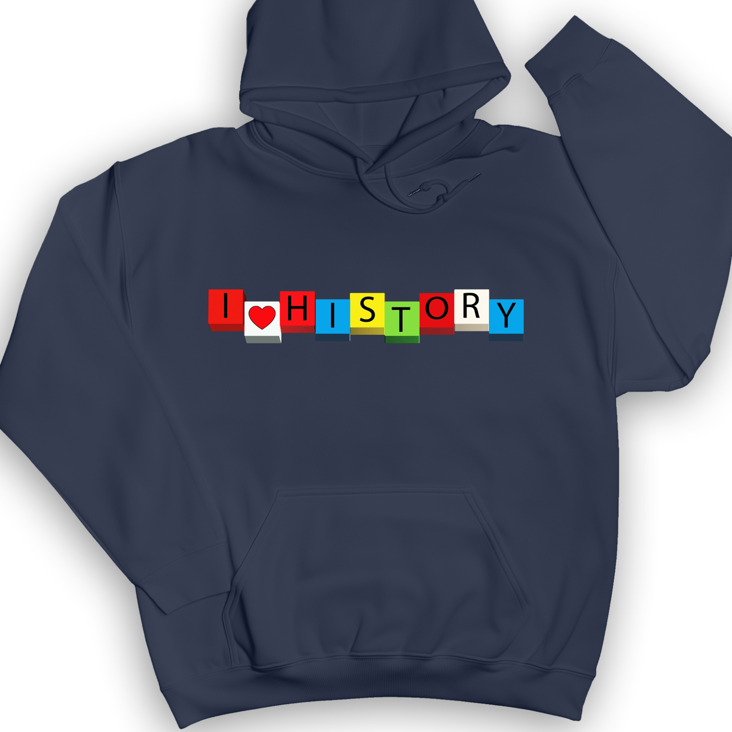 I Love History Blocks Hoodie