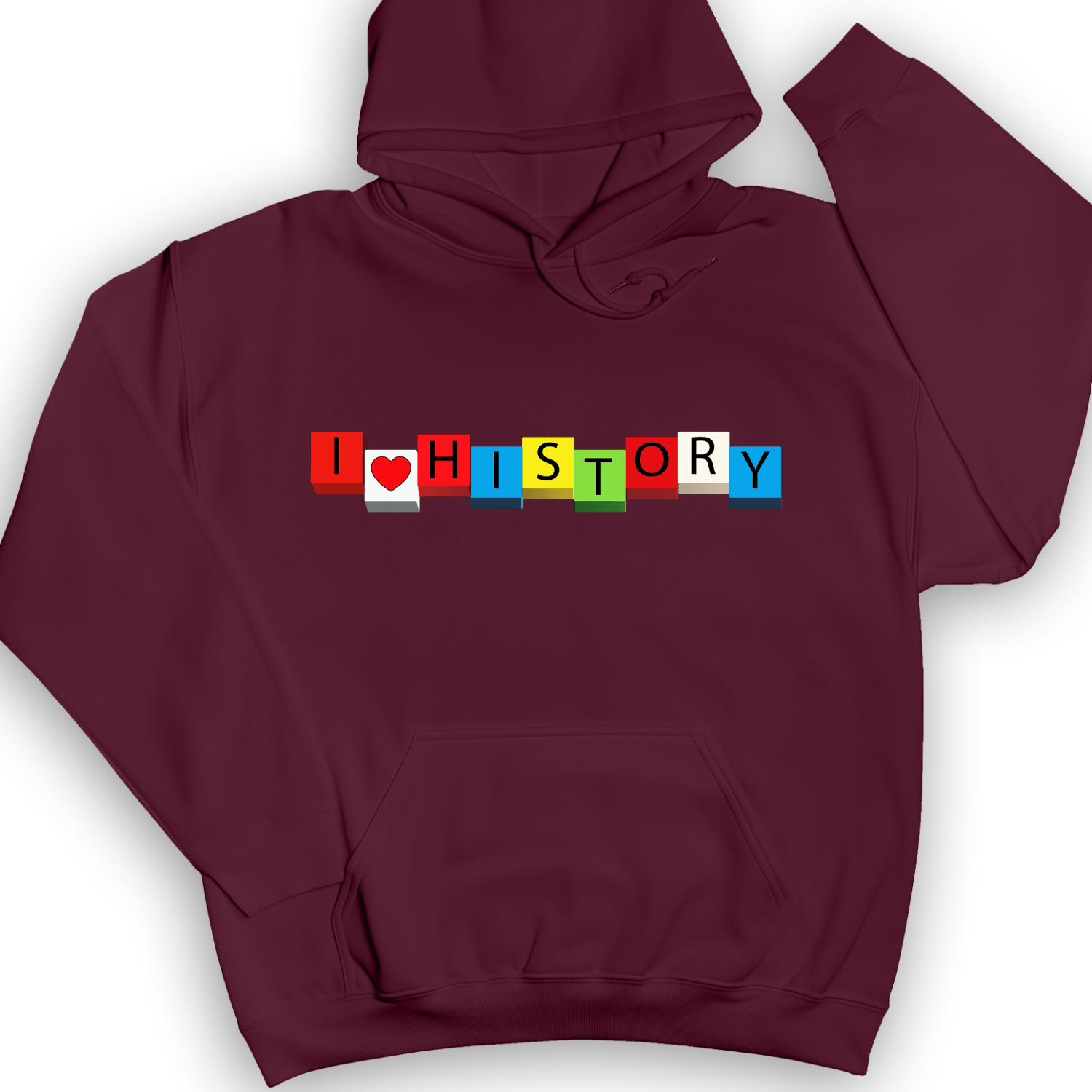 I Love History Blocks Hoodie