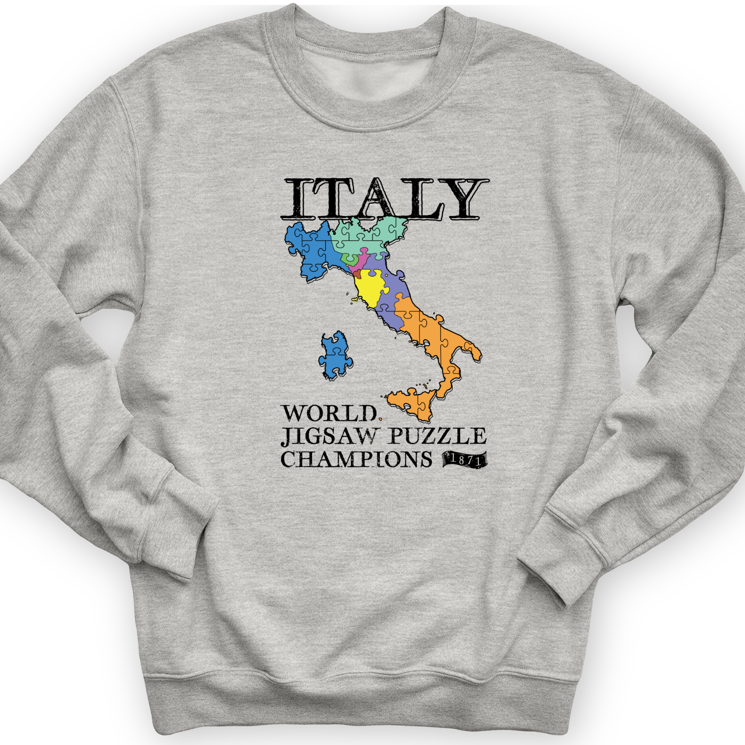 Italy Jigsaw Puzzle Crewneck