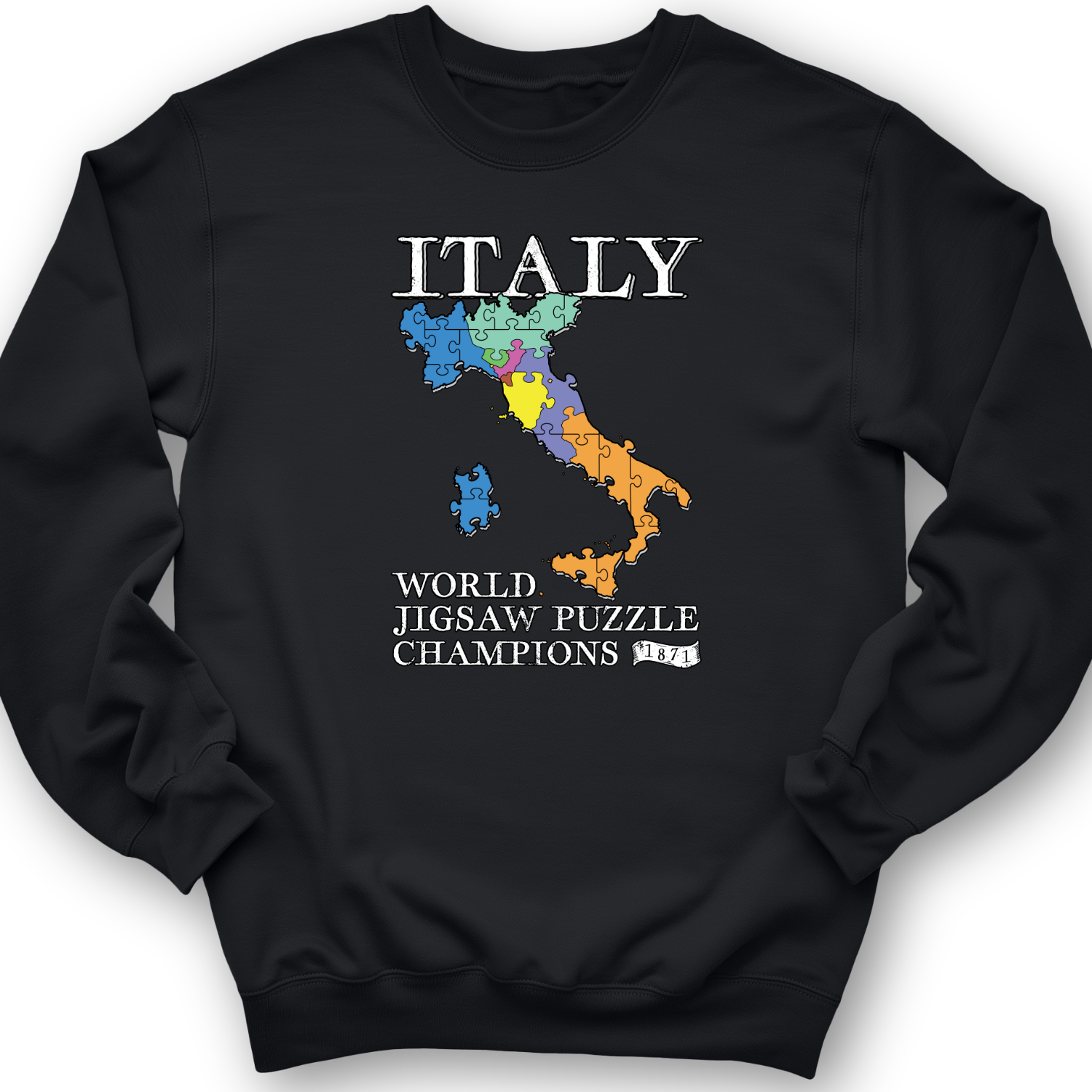 Italy Jigsaw Puzzle Crewneck