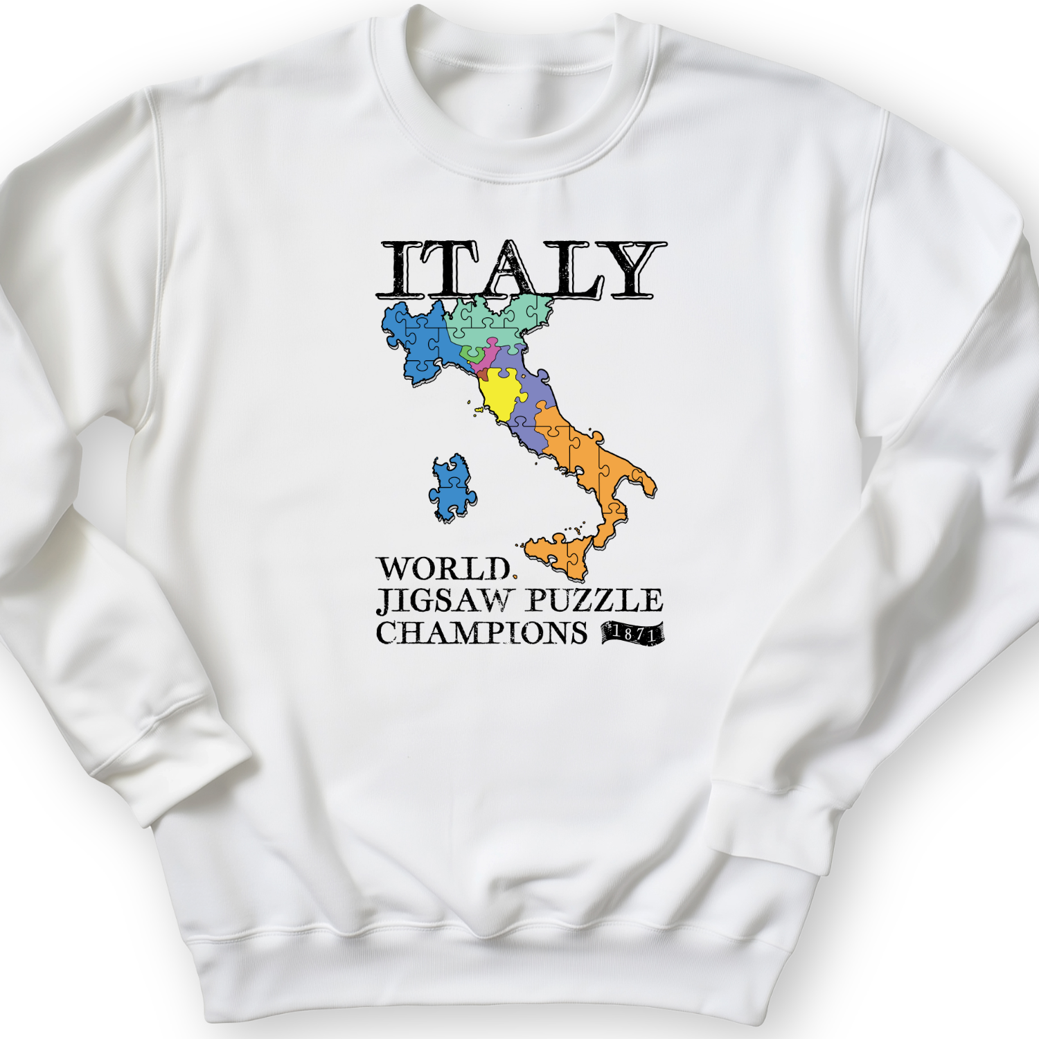 Italy Jigsaw Puzzle Crewneck