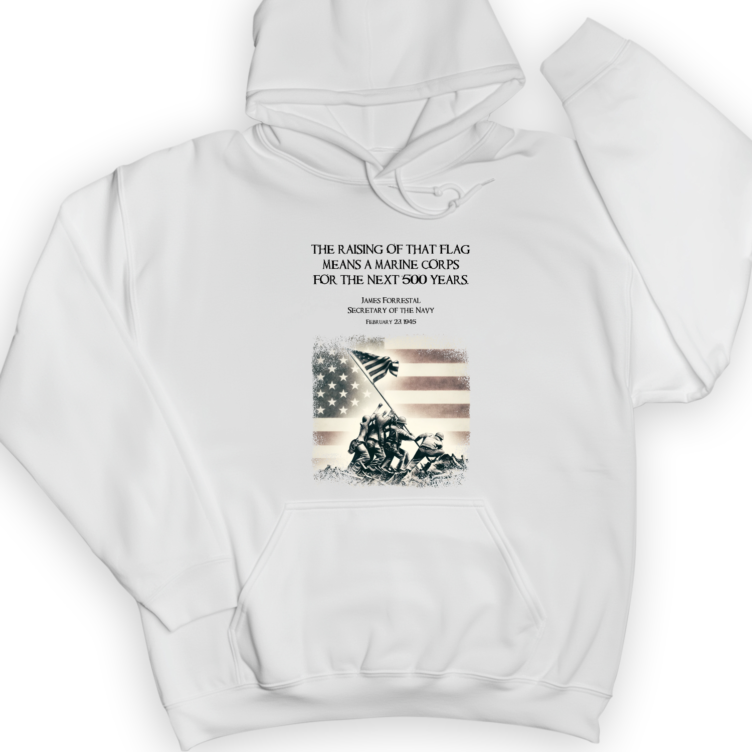 Iwo Jima Flag Hoodie