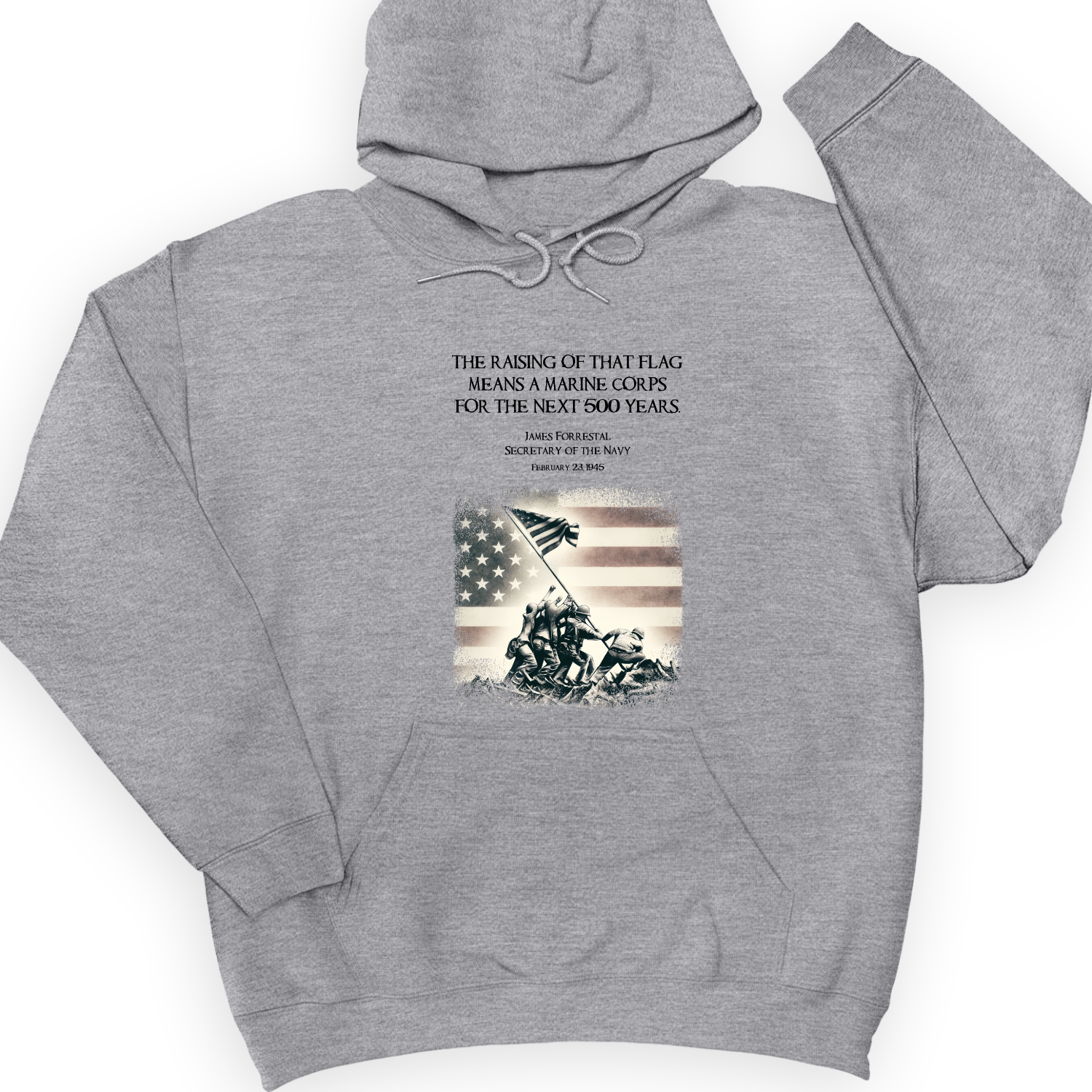 Iwo Jima Flag Hoodie