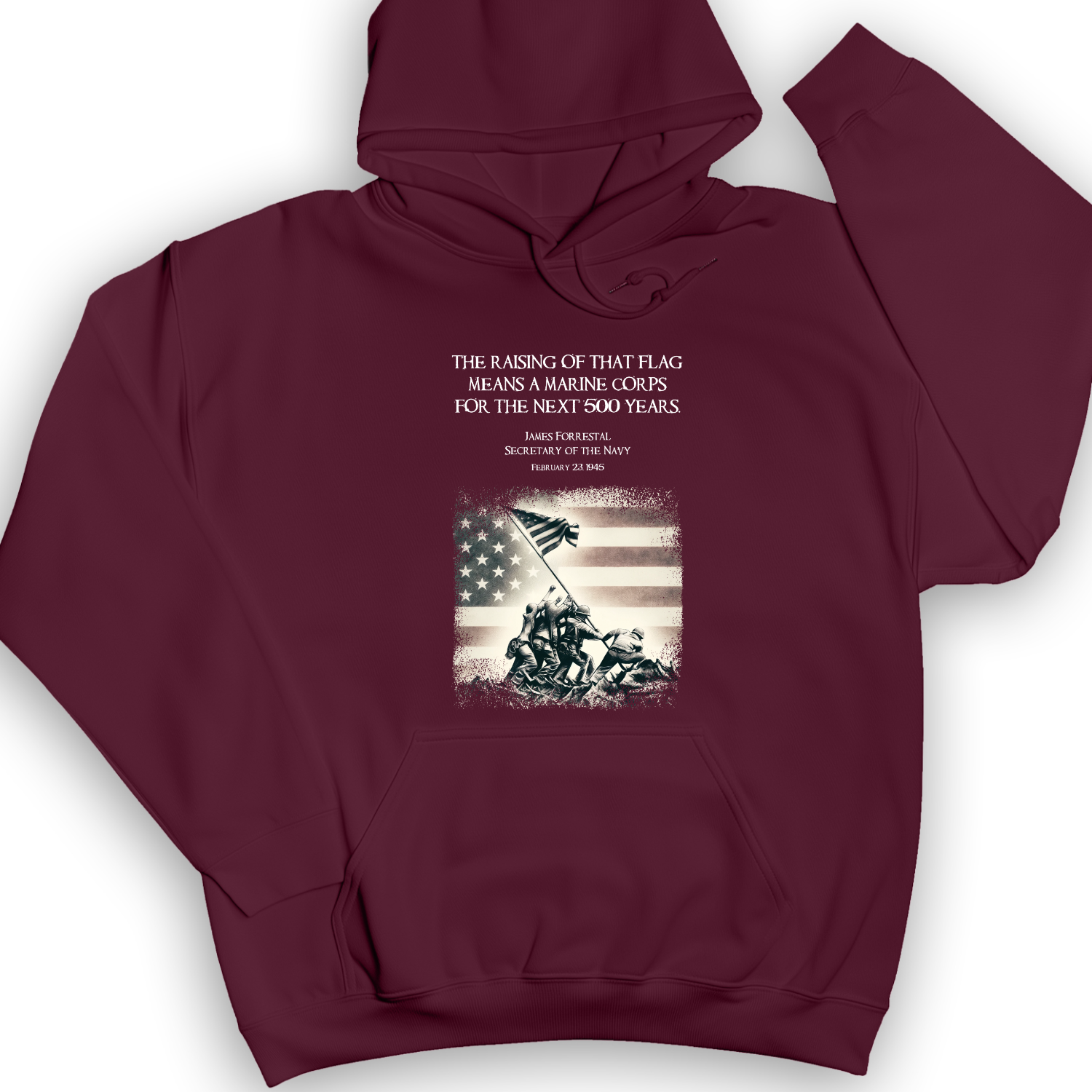 Iwo Jima Flag Hoodie