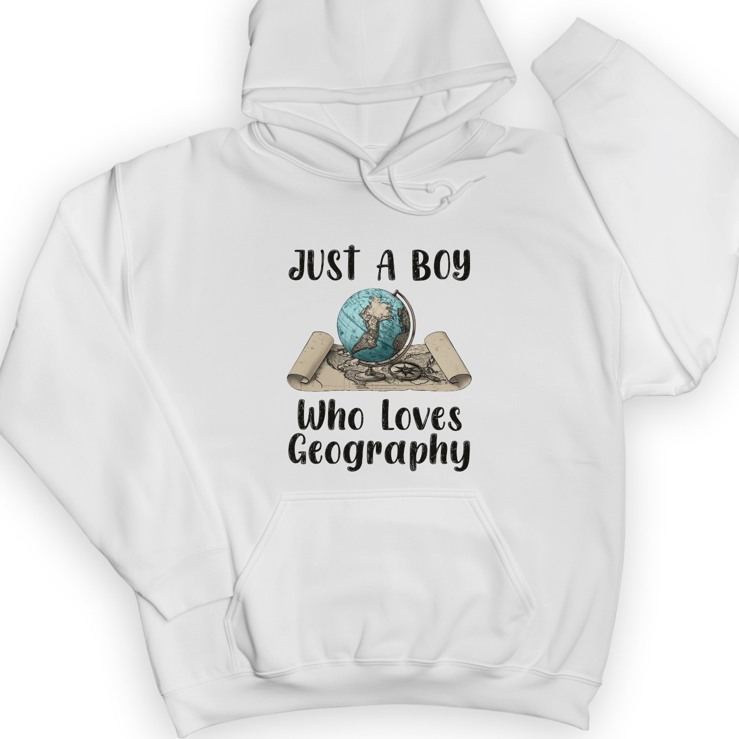 Just a Boy Who Loves Geography Hoodie