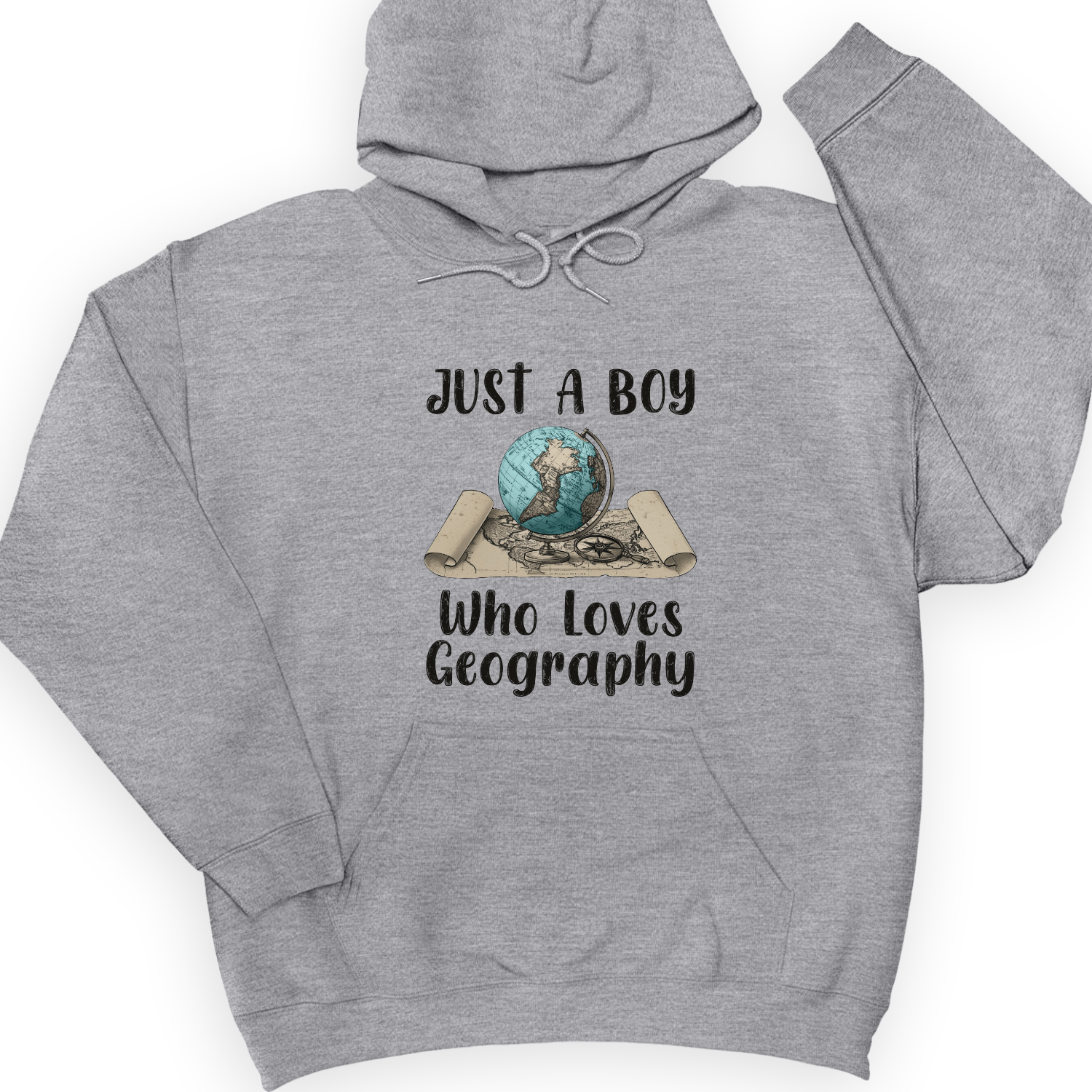 Just a Boy Who Loves Geography Hoodie