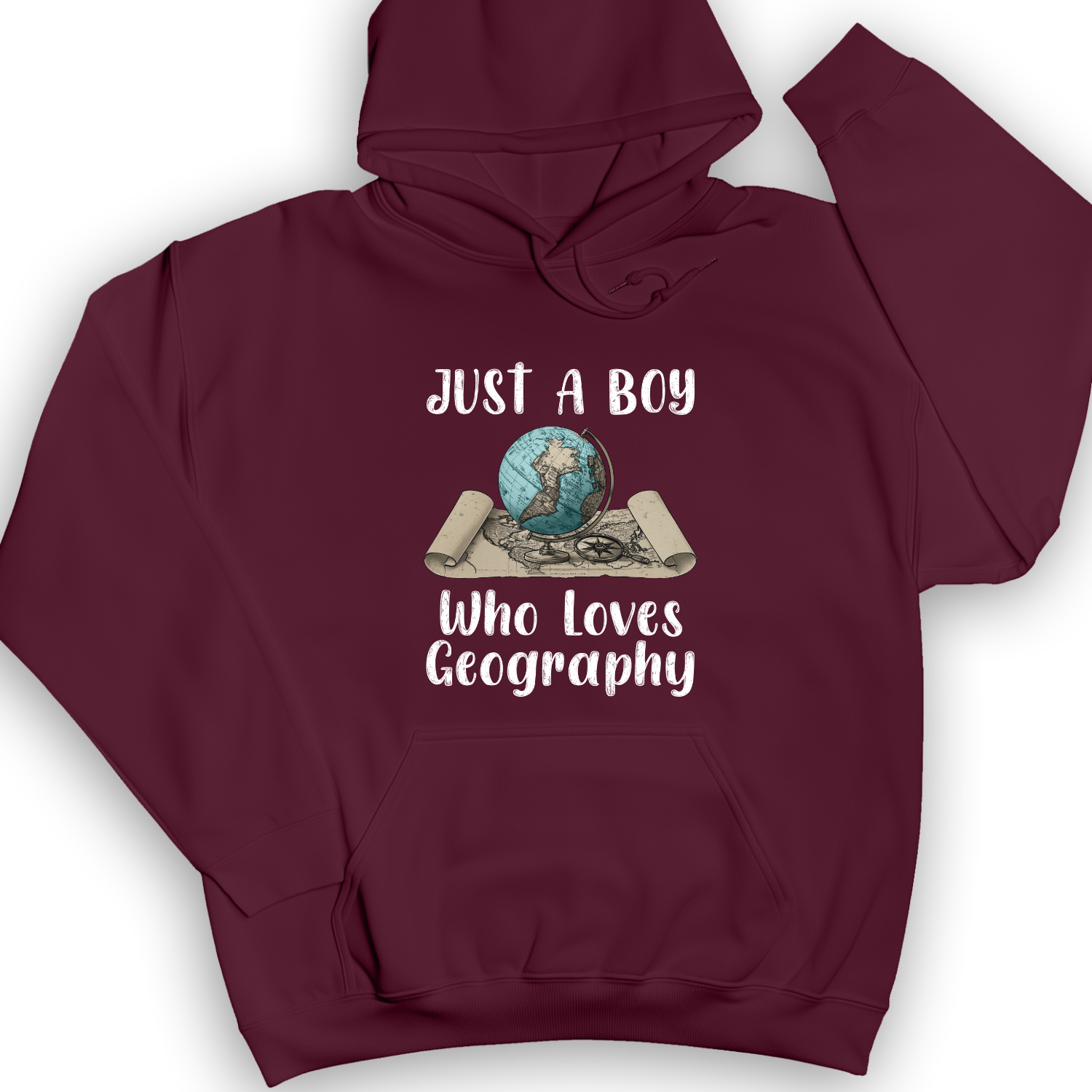Just a Boy Who Loves Geography Hoodie