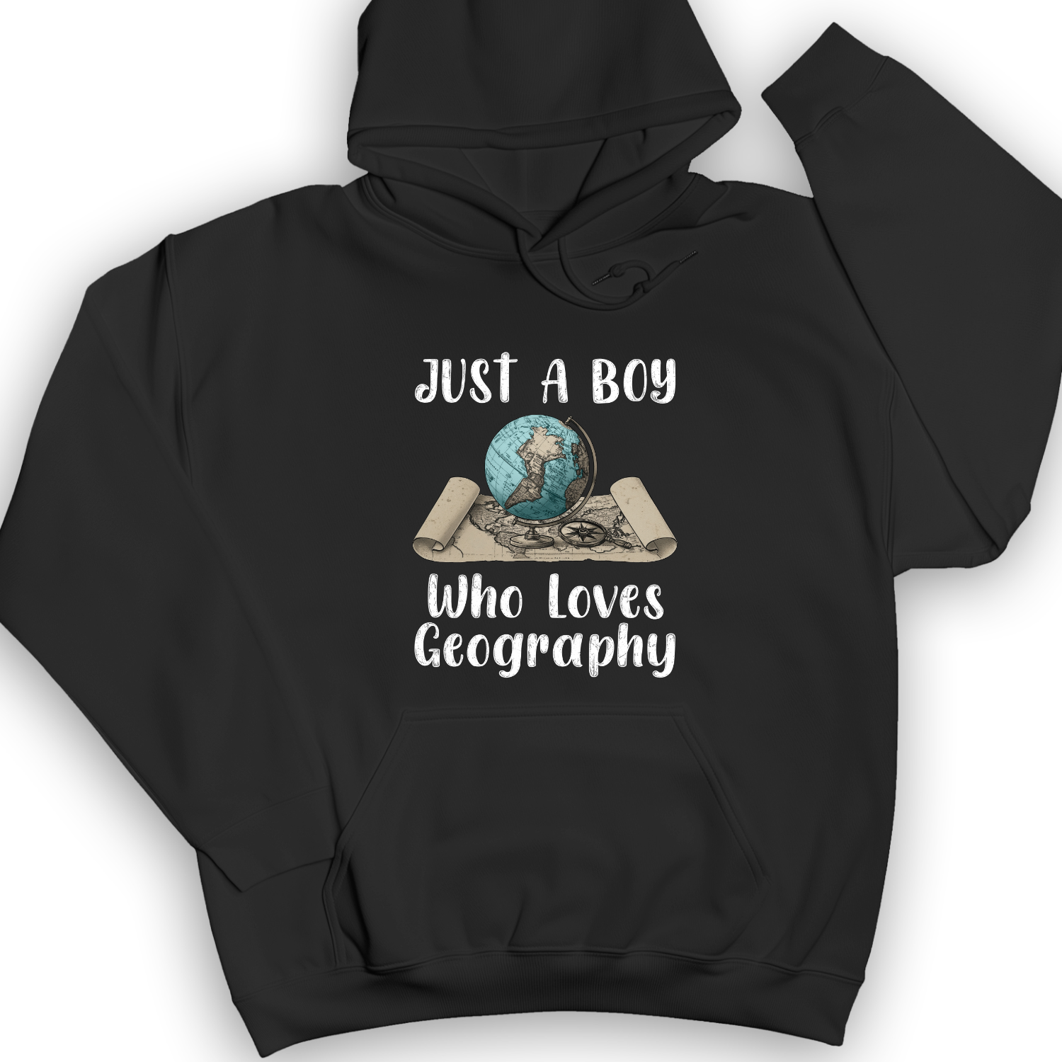Just a Boy Who Loves Geography Hoodie