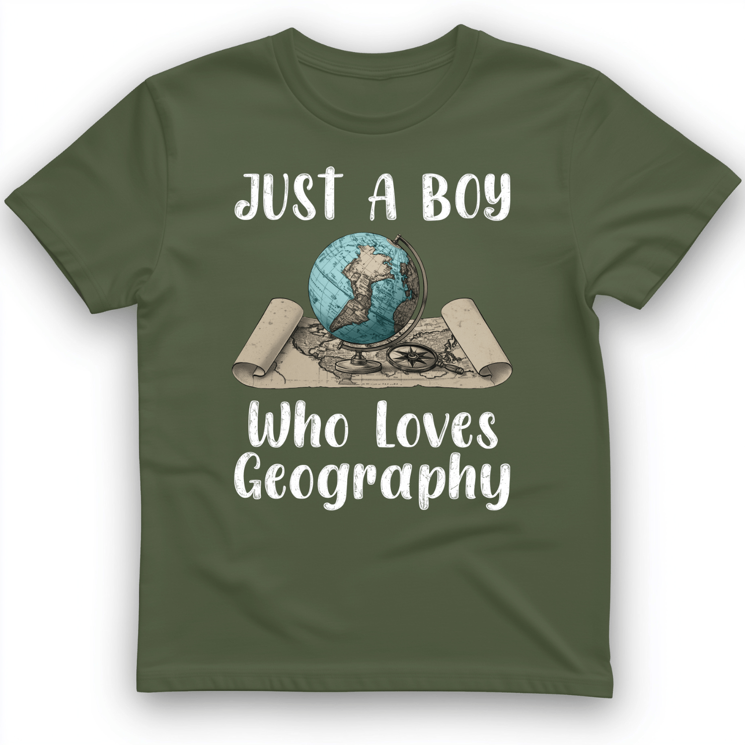 Just a Boy Who Loves geography T-Shirt