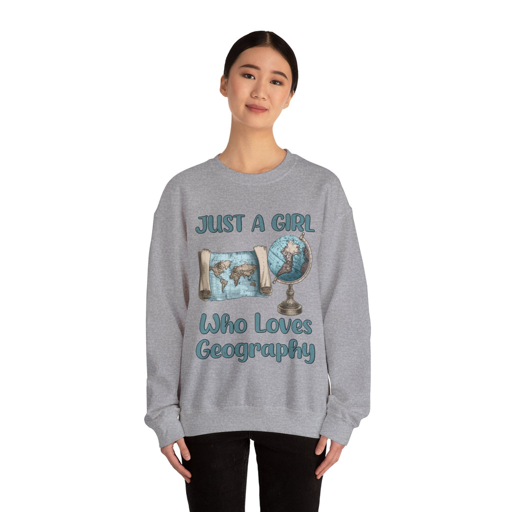 Just a Girl Who Loves Geography Crewneck