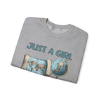 Just a Girl Who Loves Geography Crewneck