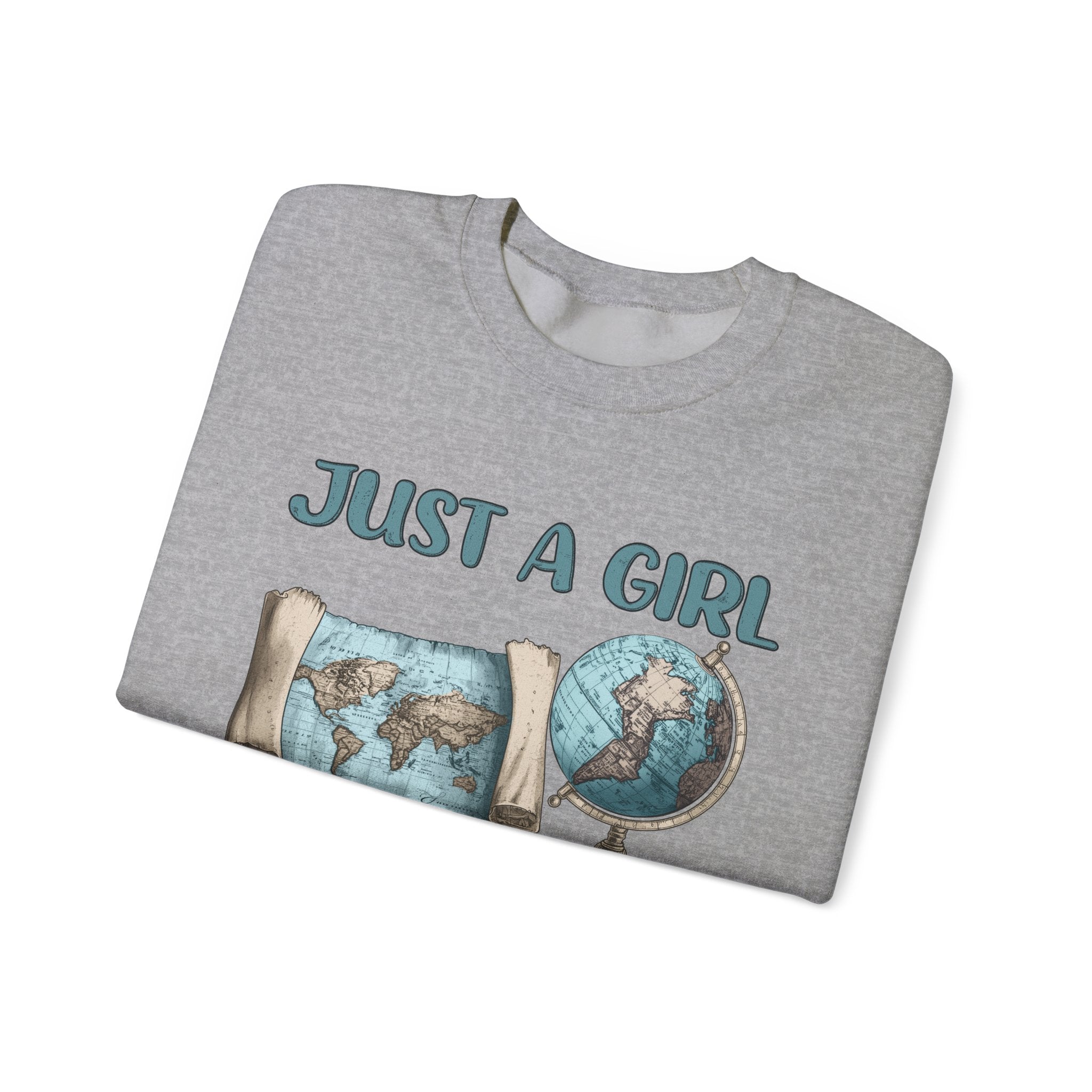 Just a Girl Who Loves Geography Crewneck