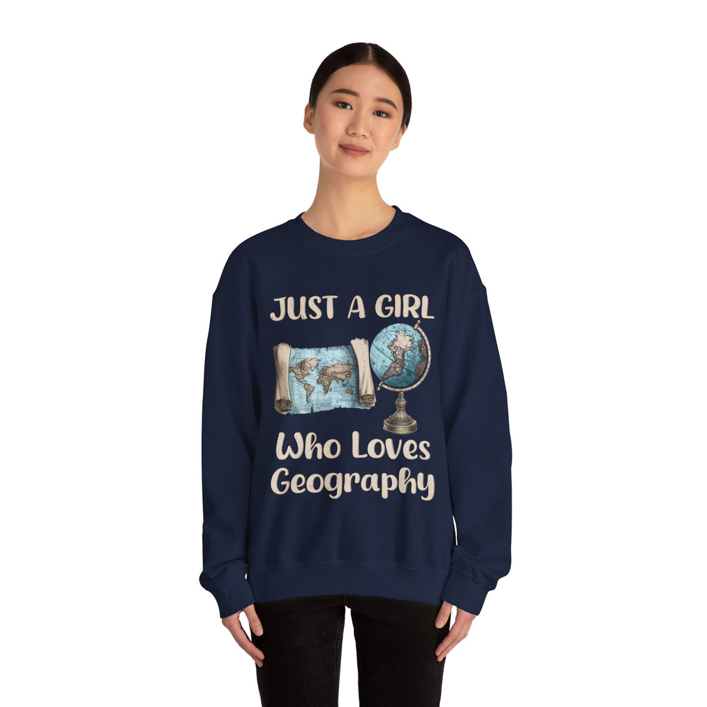 Just a Girl Who Loves Geography Crewneck