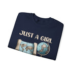 Just a Girl Who Loves Geography Crewneck