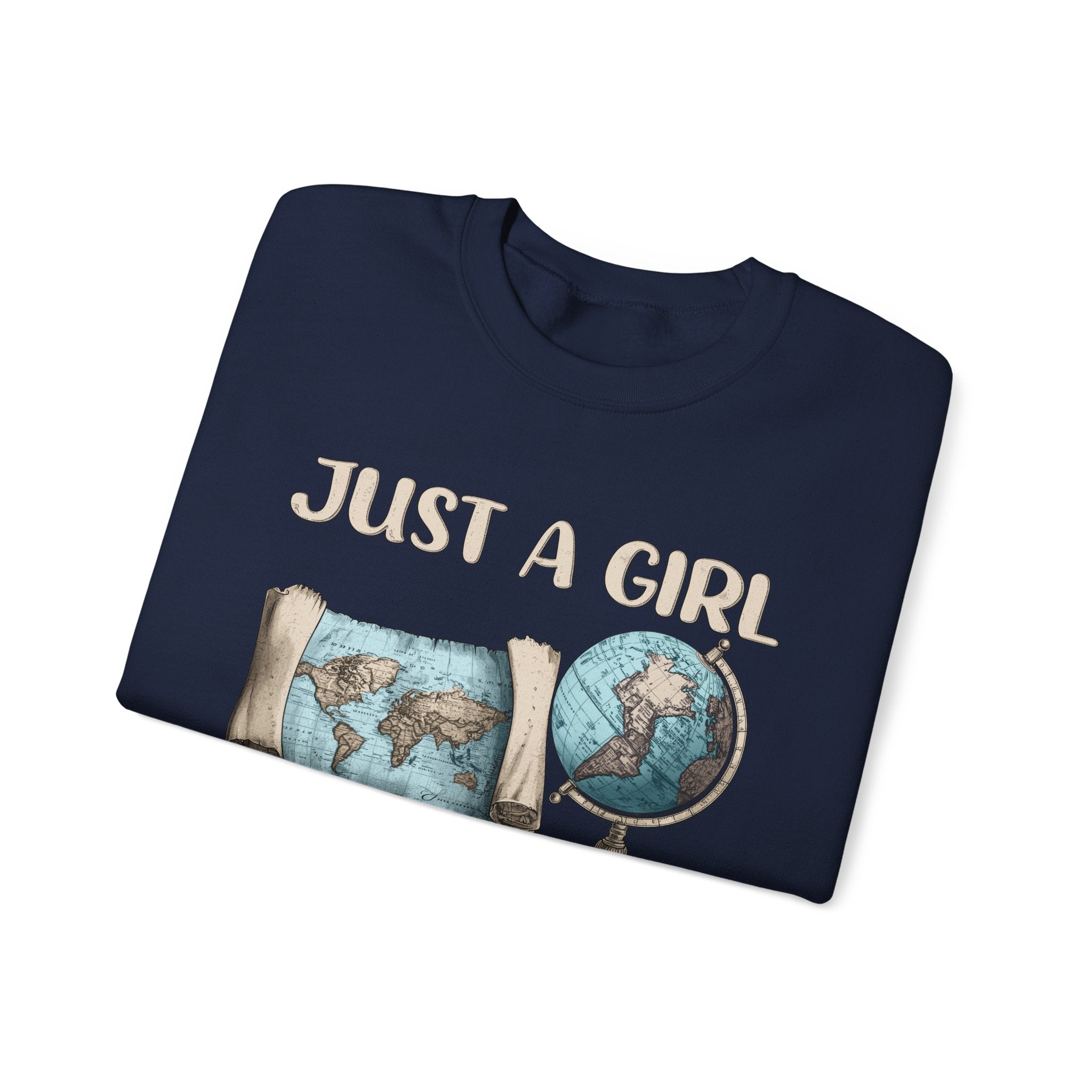Just a Girl Who Loves Geography Crewneck