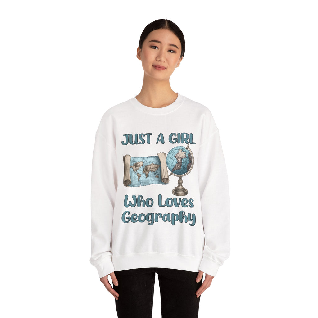 Just a Girl Who Loves Geography Crewneck