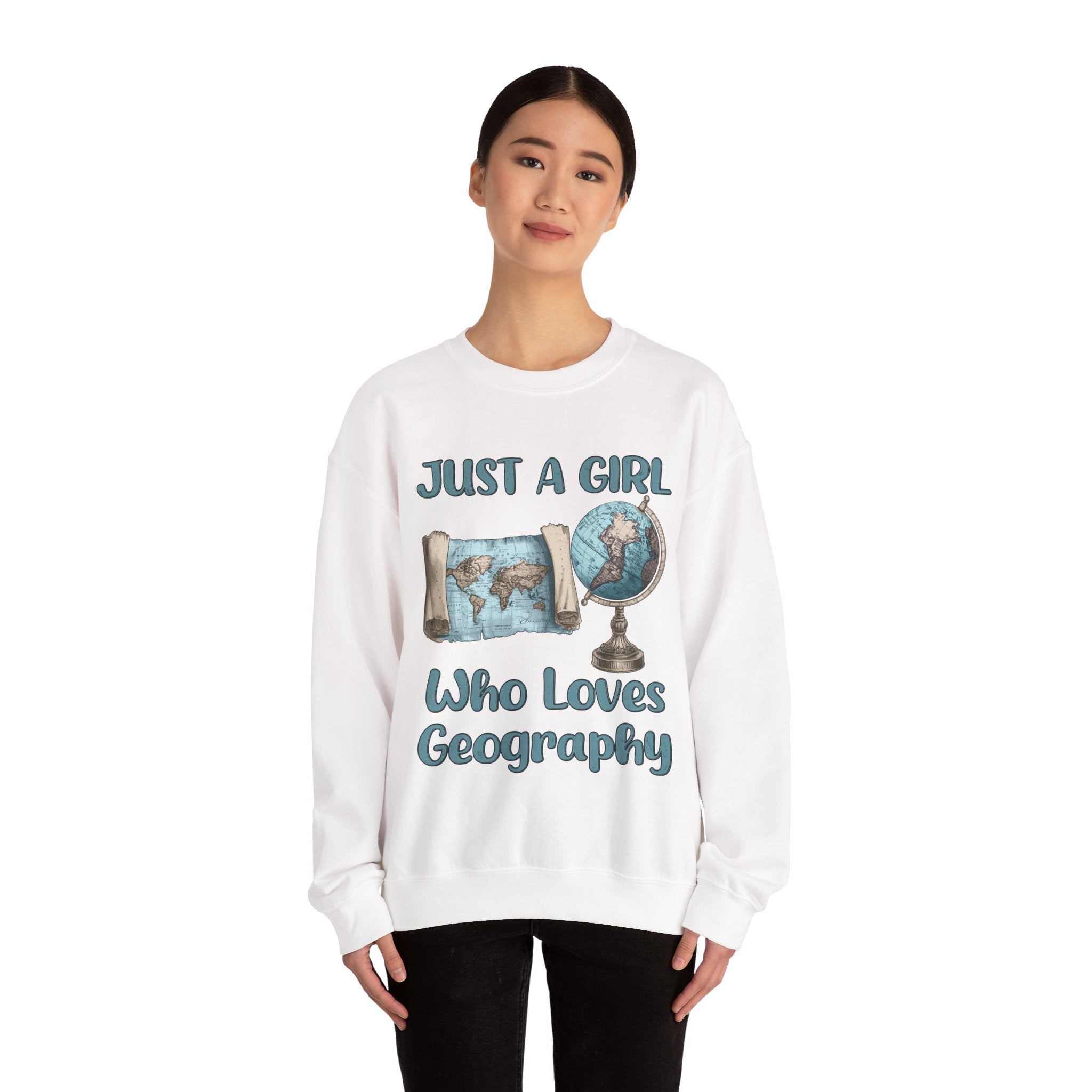 Just a Girl Who Loves Geography Crewneck