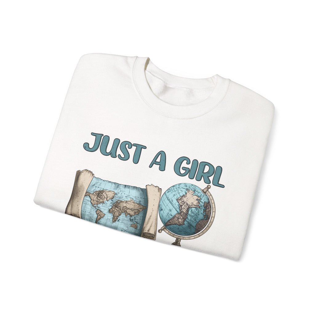 Just a Girl Who Loves Geography Crewneck