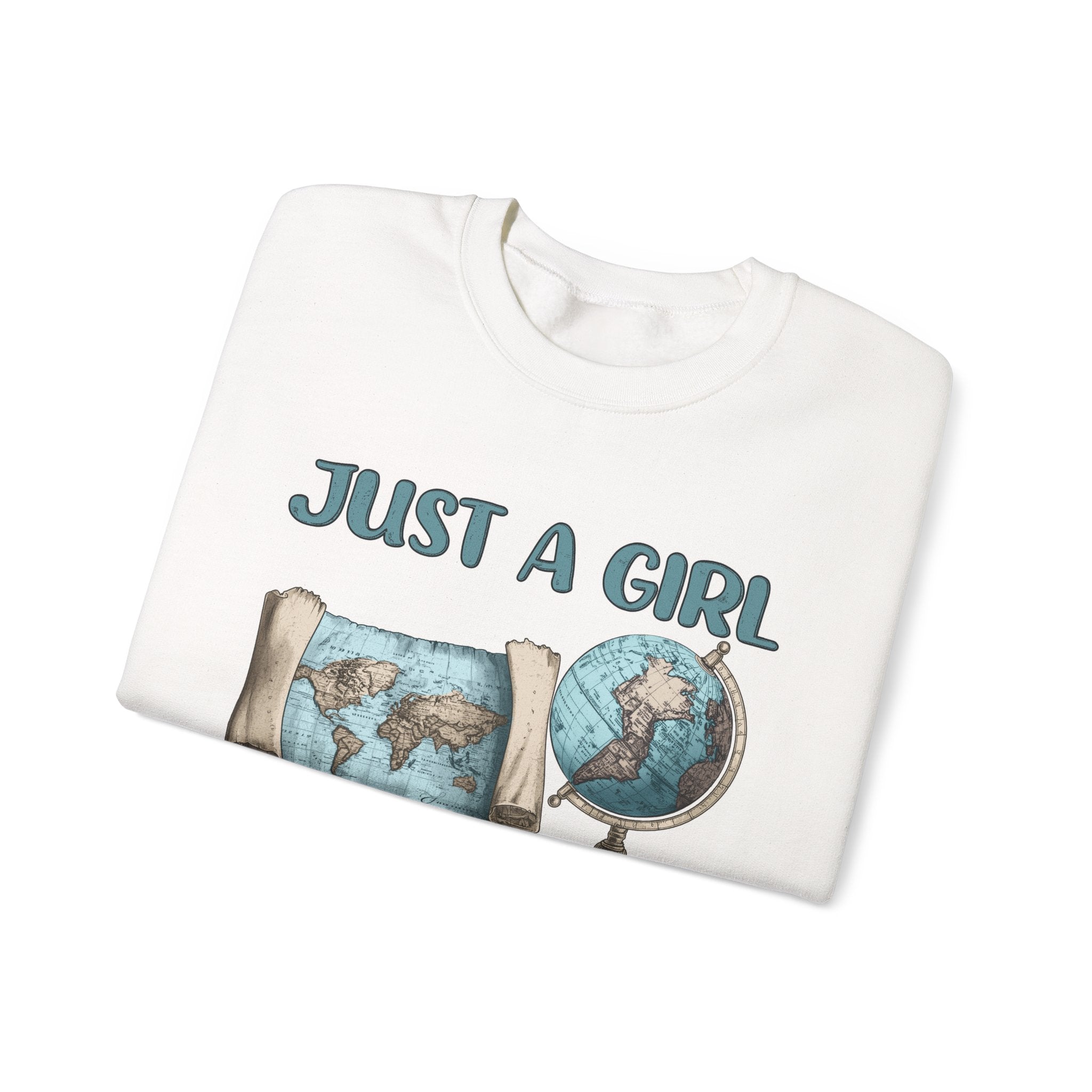 Just a Girl Who Loves Geography Crewneck