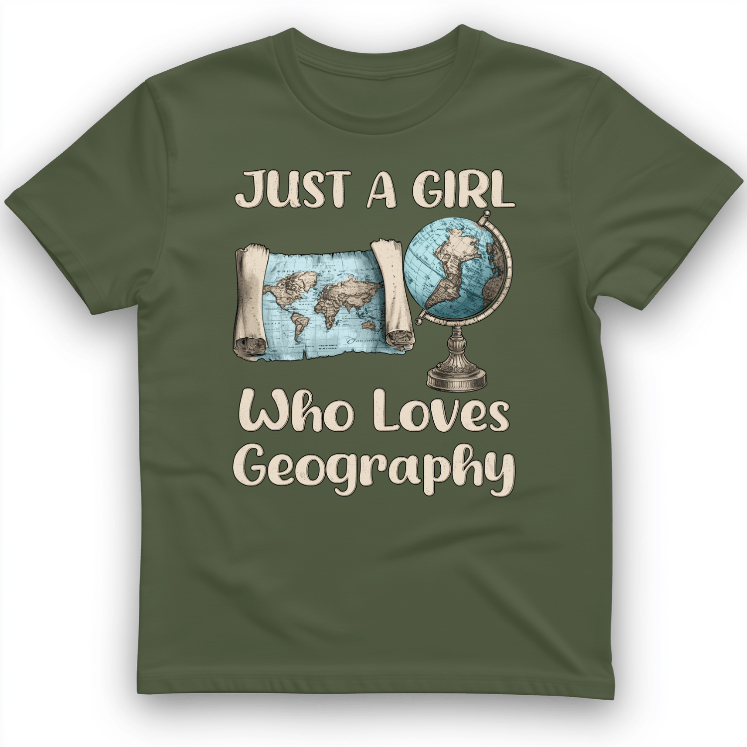 Just a Girl Who Loves Geography T-Shirt