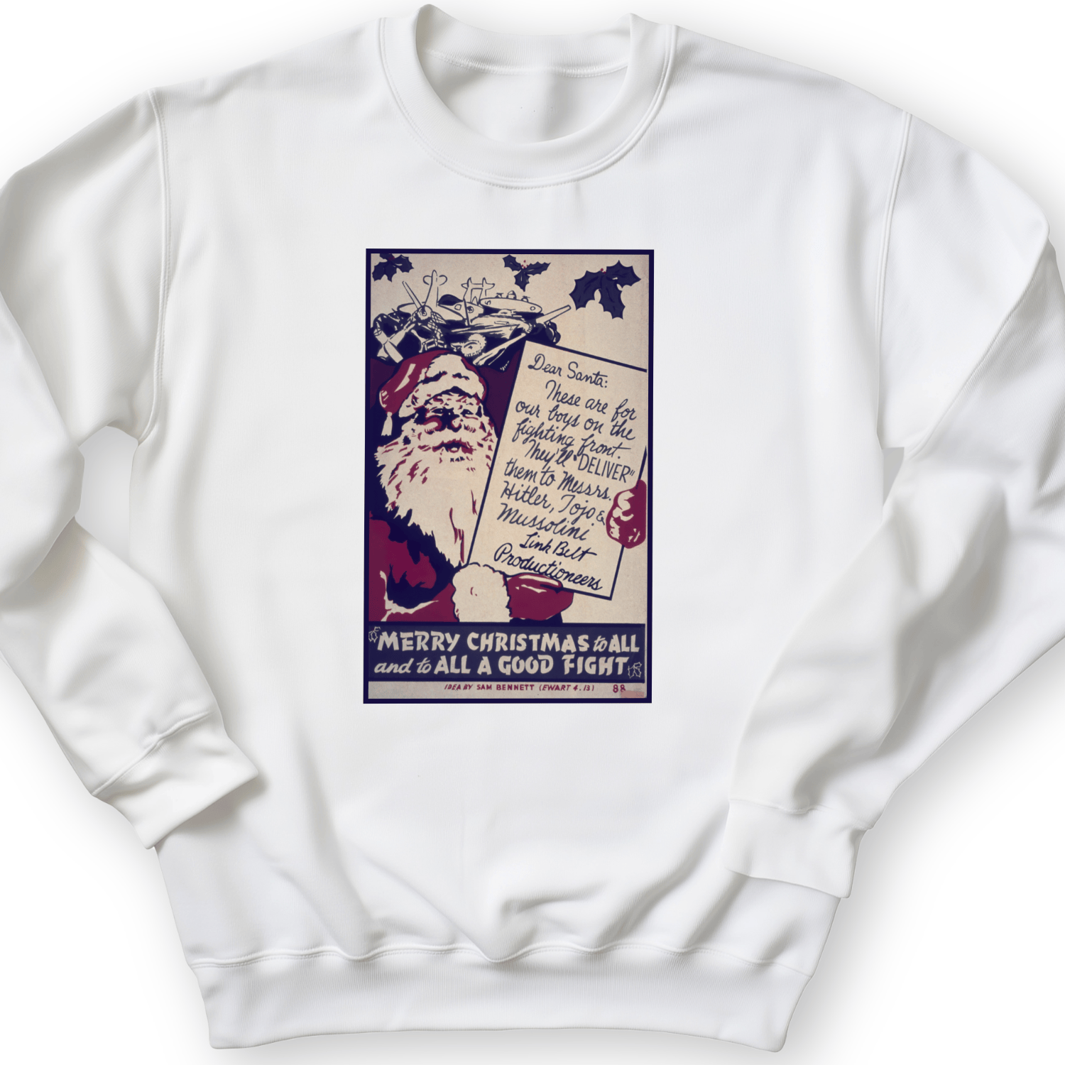 Merry Christmas To All And To All A Good Fight Crewneck